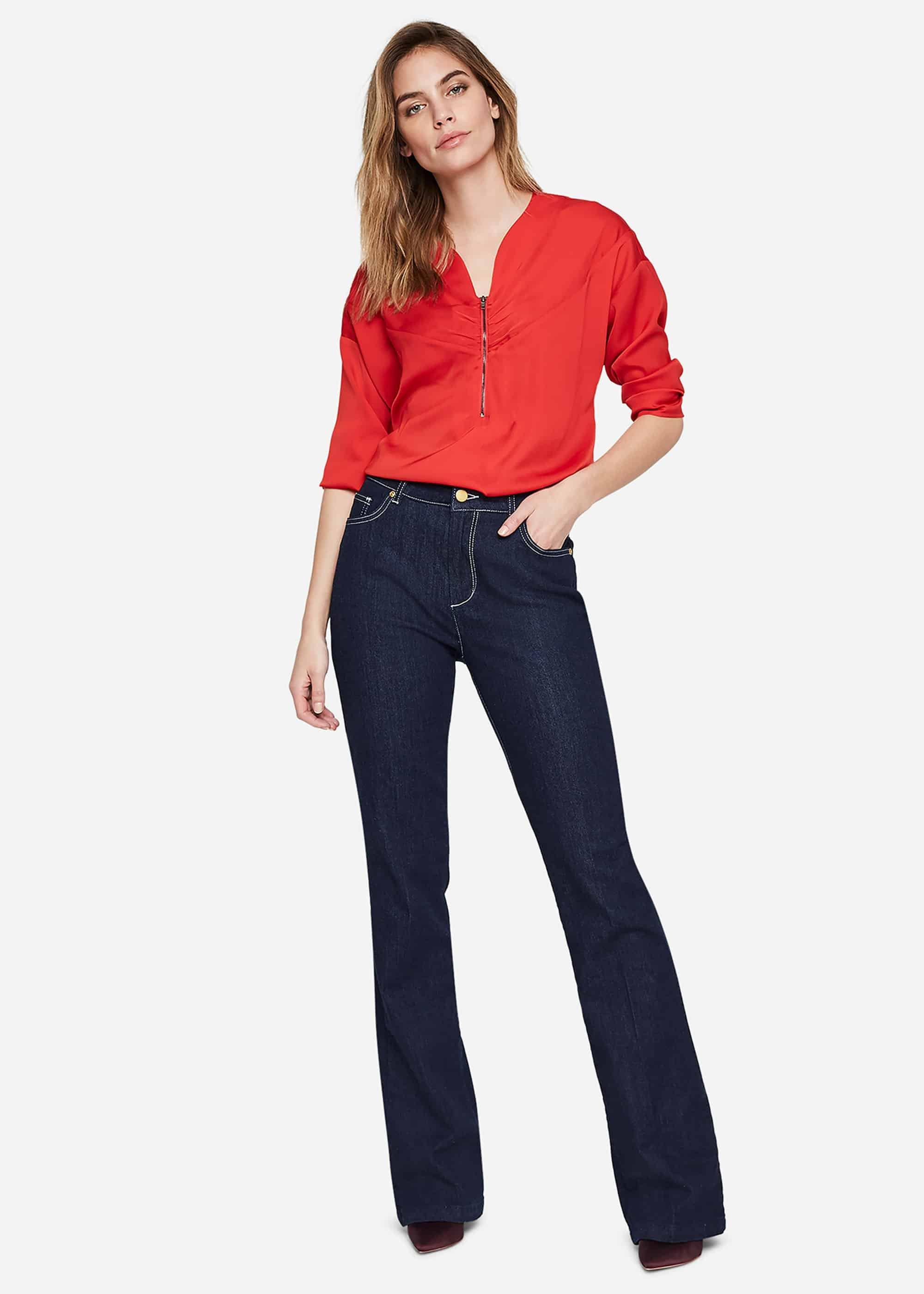 Alessia Zip Front Blouse