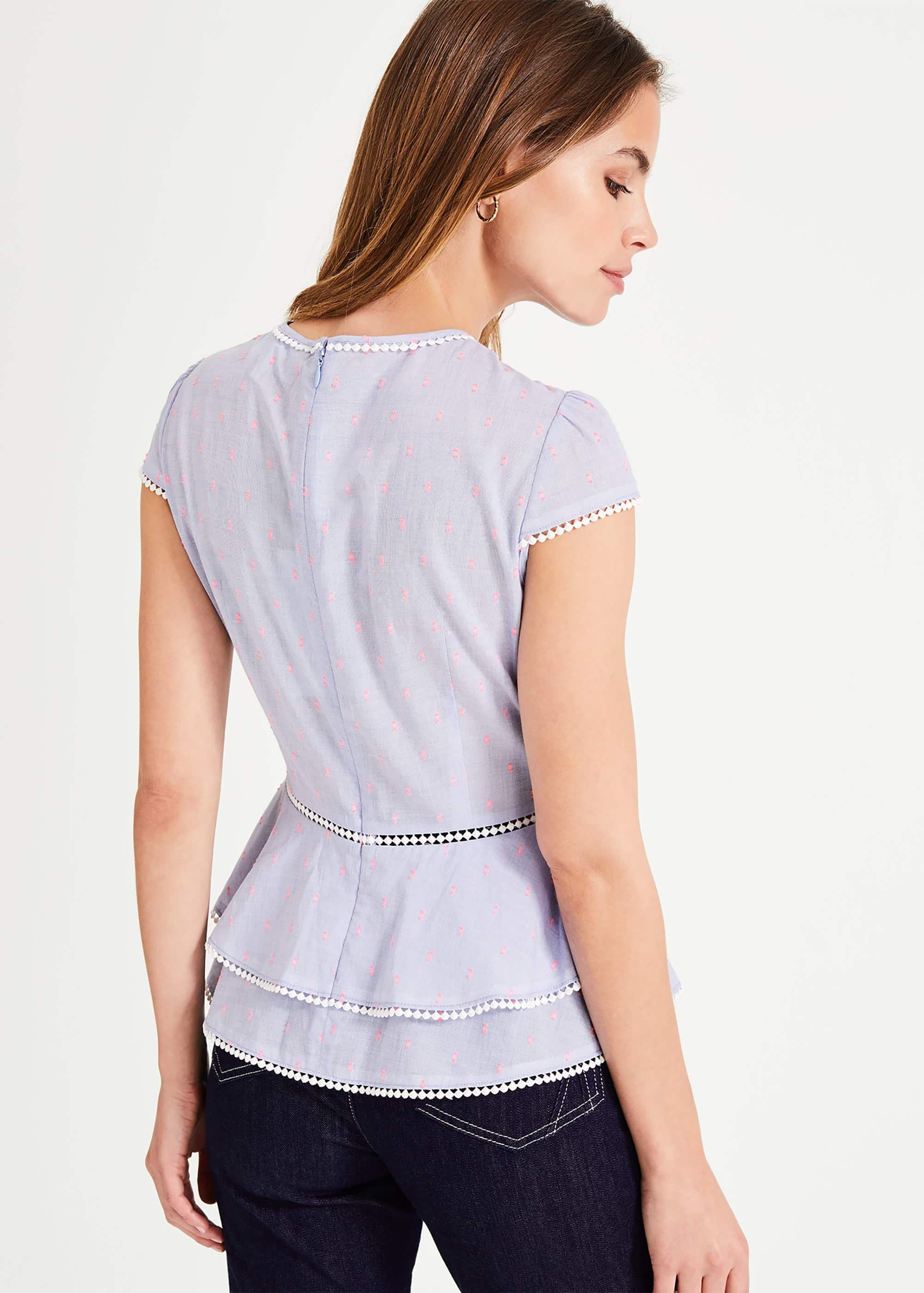 Elmira Embroidered Peplum Blouse