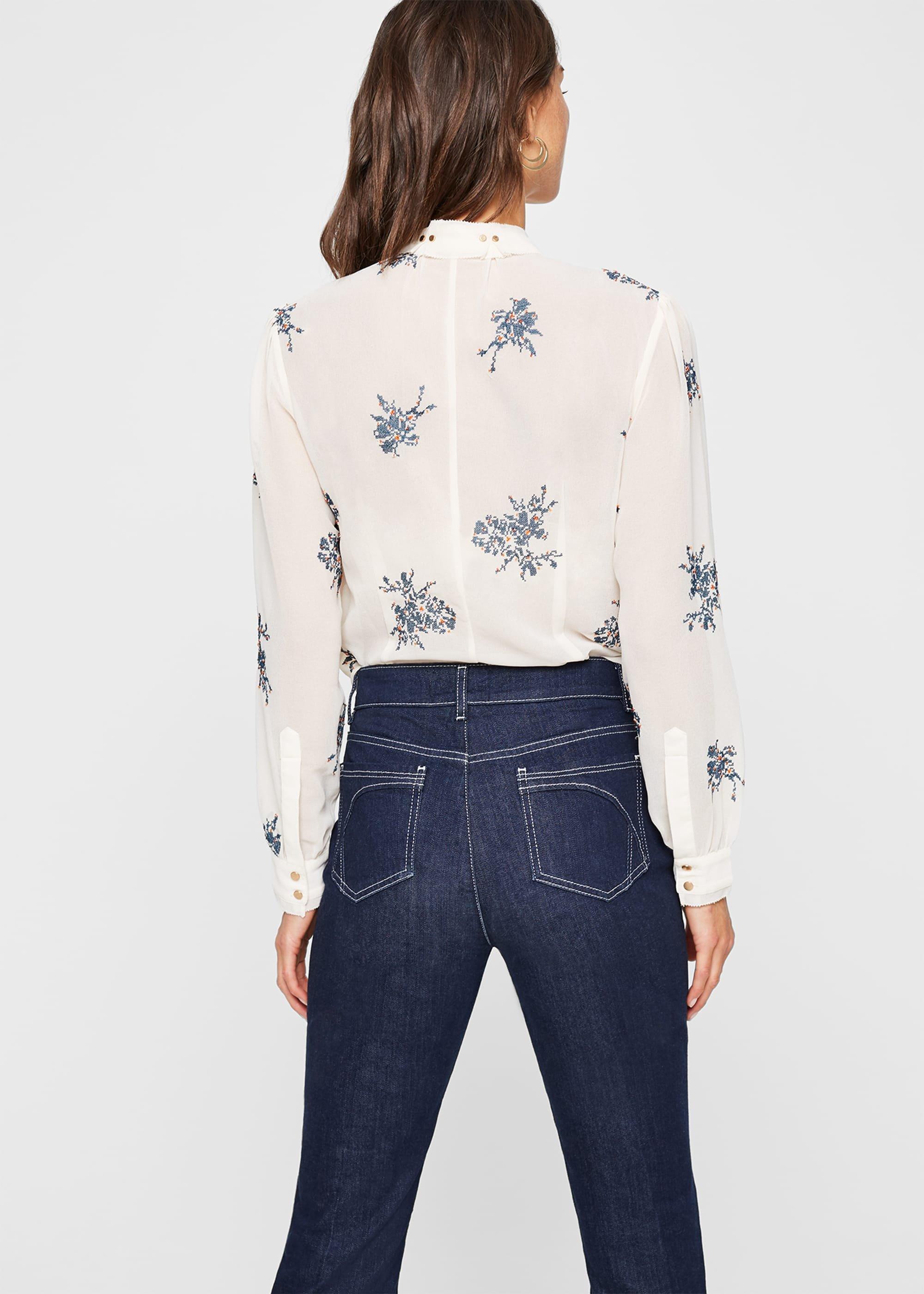 Winona Embroidered Beaded Blouse