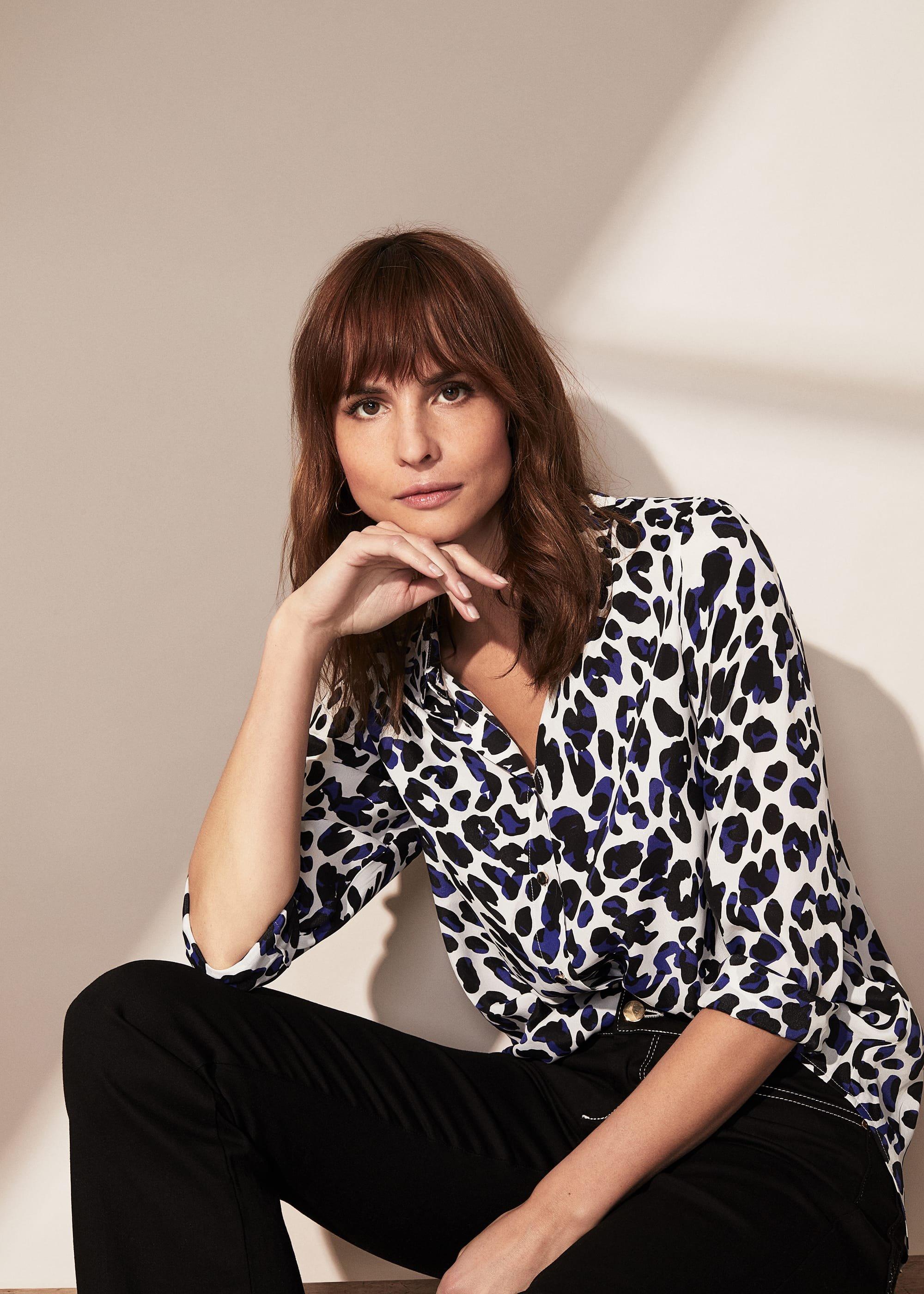 Urban Silk Blend Leopard Shirt