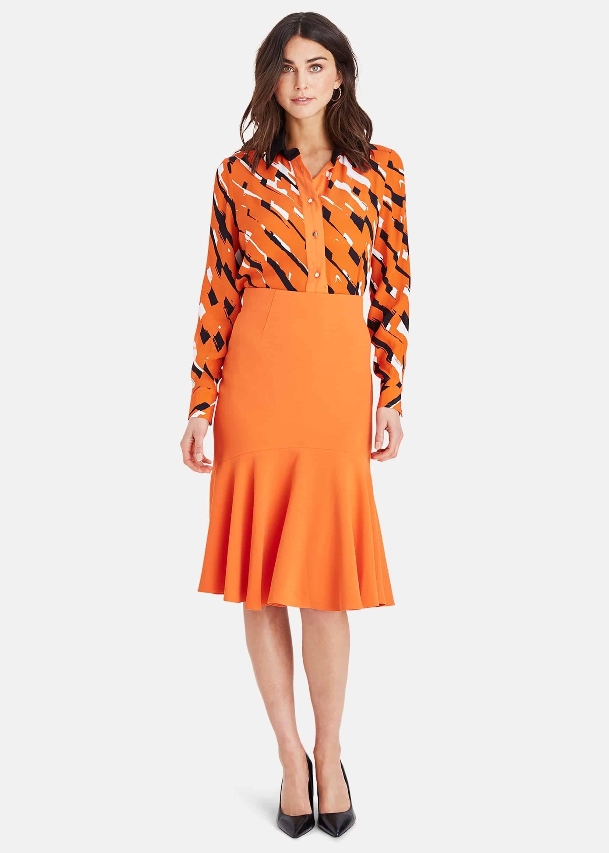 Drina Silk Blend Print Shirt