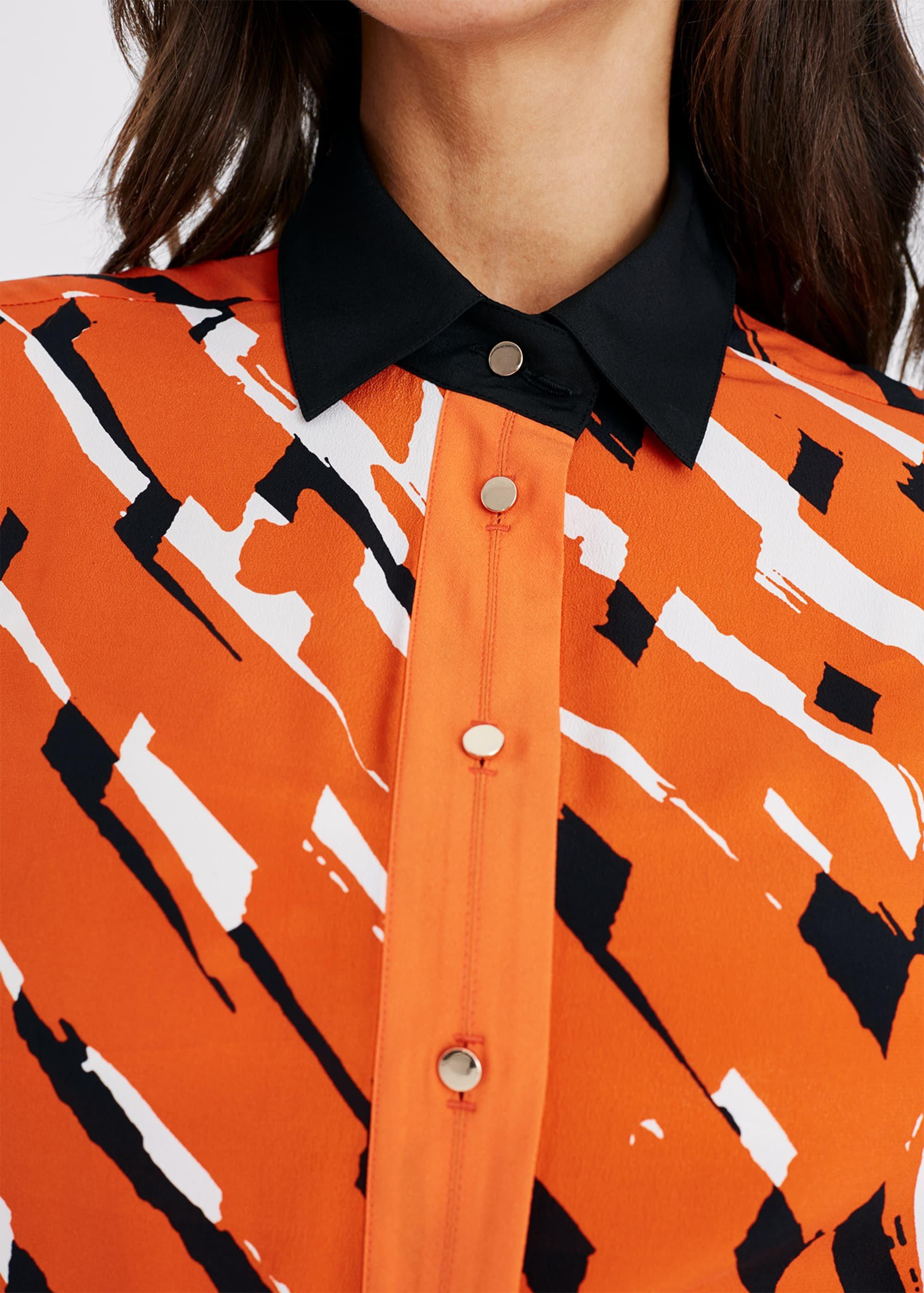Drina Silk Blend Print Shirt