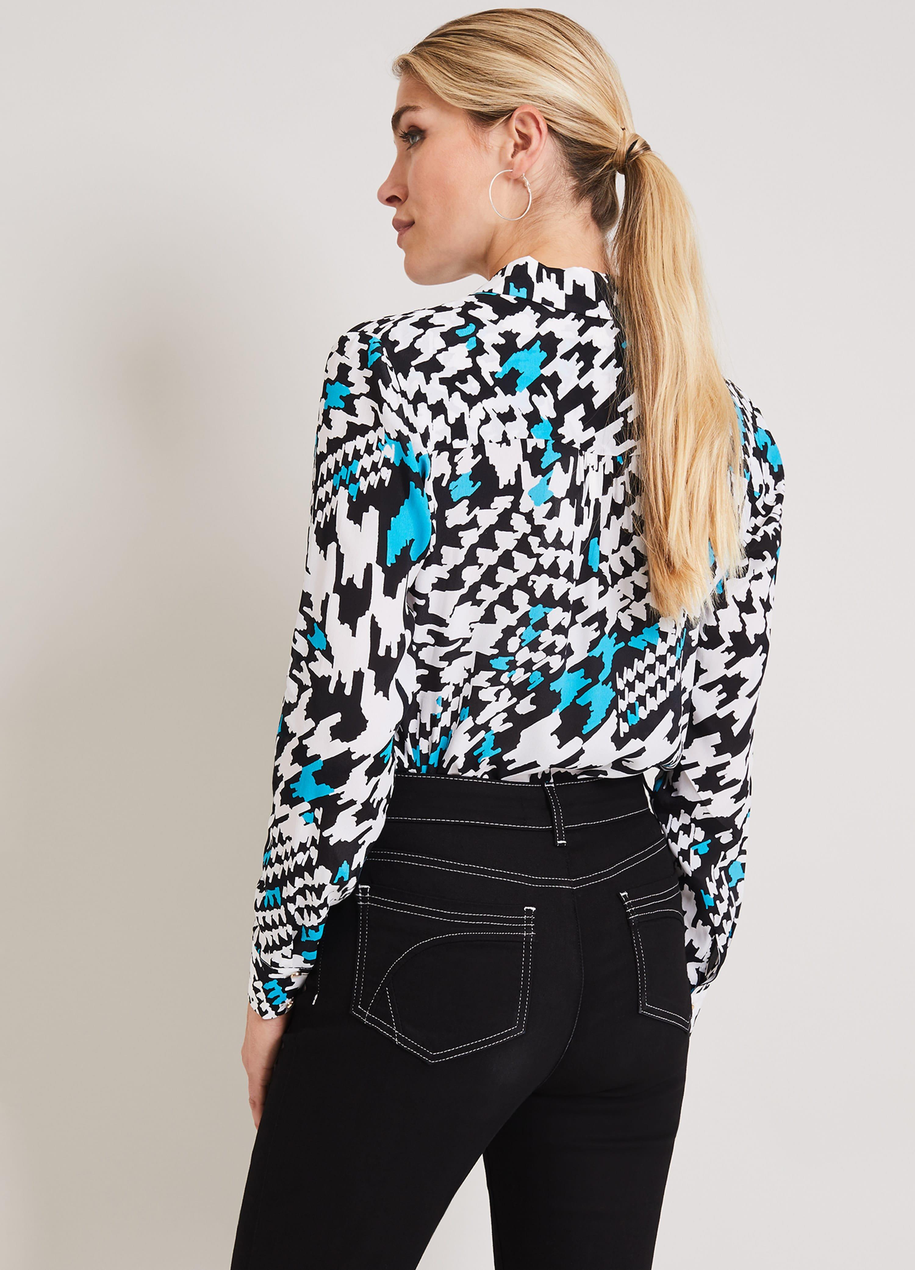 Neko Silk Blend Print Blouse