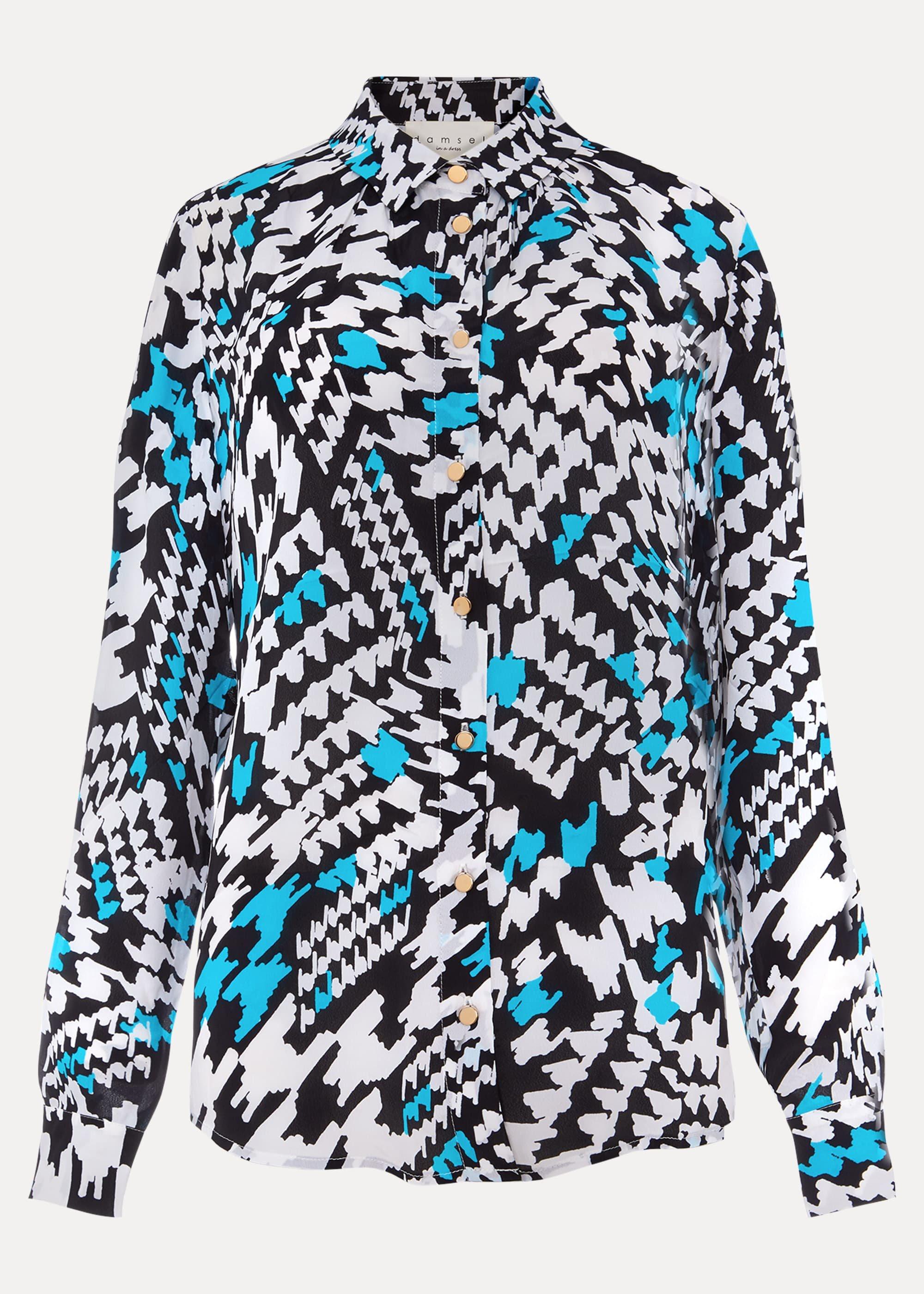 Neko Silk Blend Print Blouse