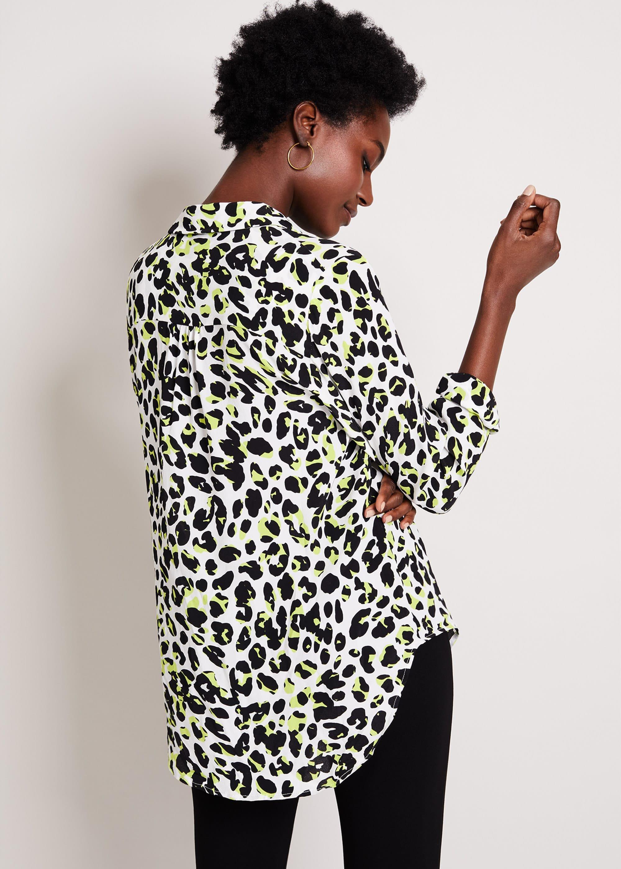 Urban Silk Blend Leopard Blouse