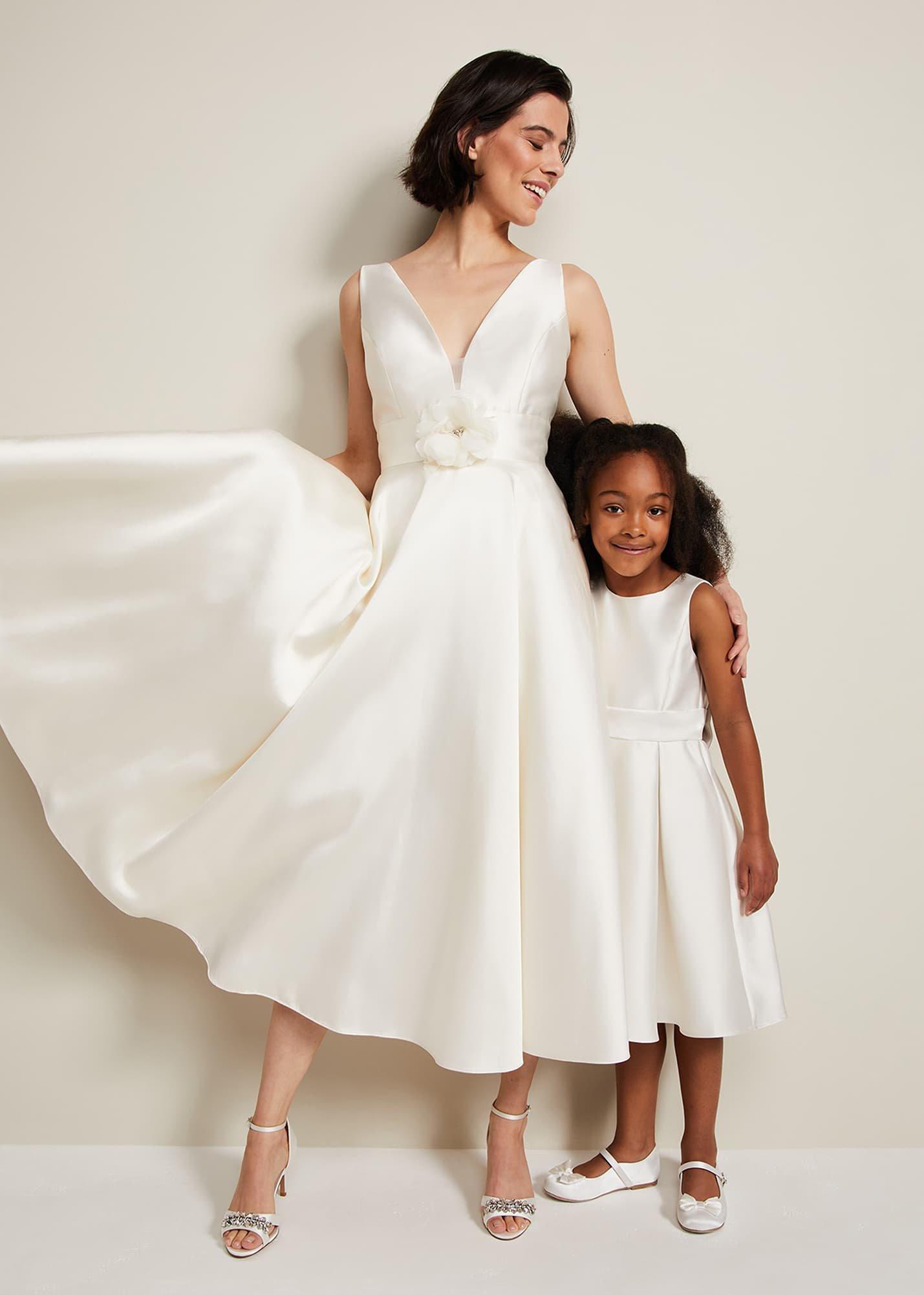 Melody Satin Fit And Flare Dress