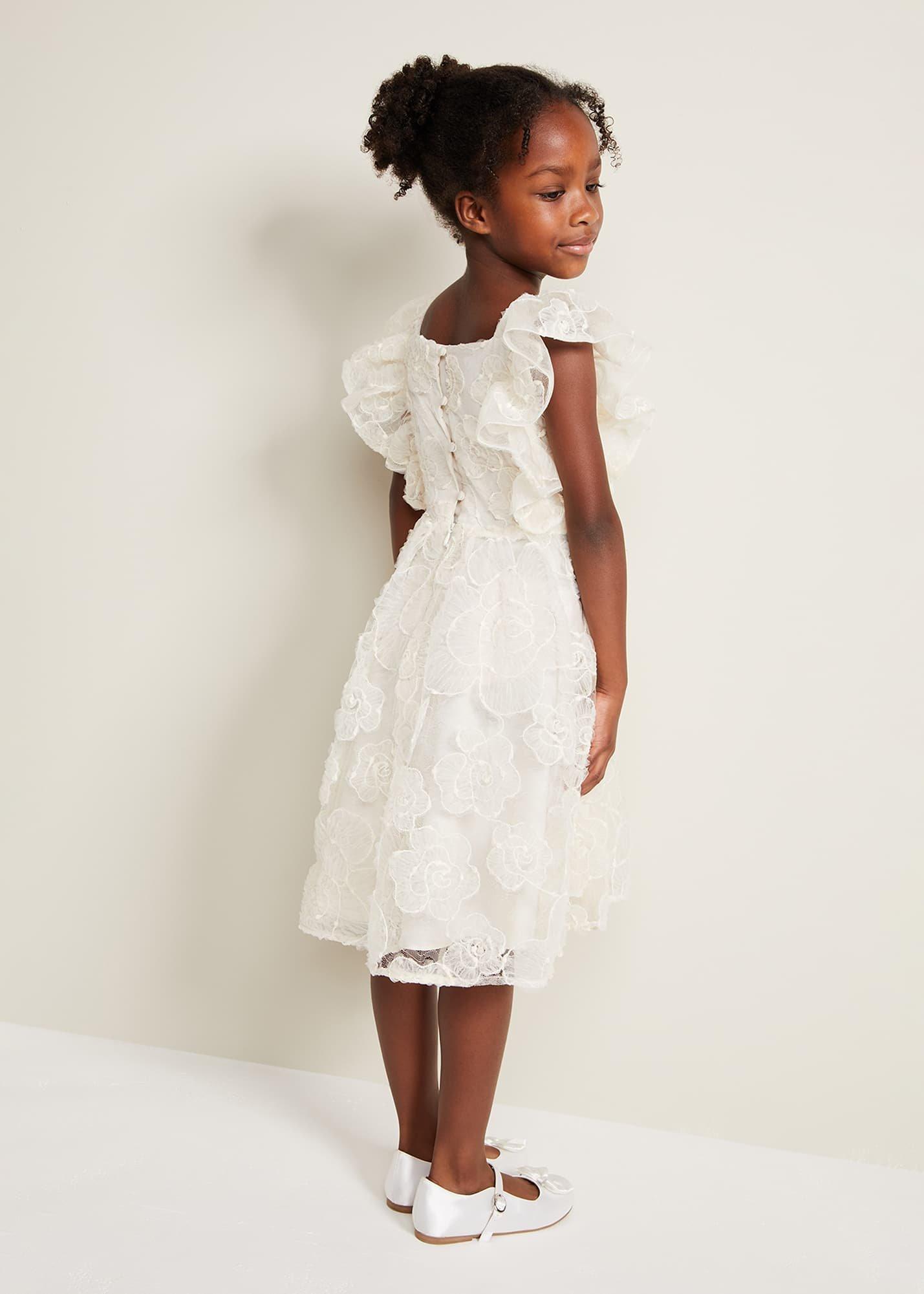 Rosa Lace Applique Smock Dress