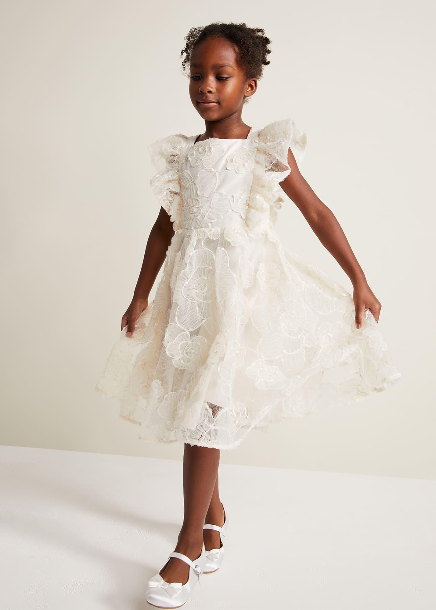 Rosa Lace Applique Smock Dress