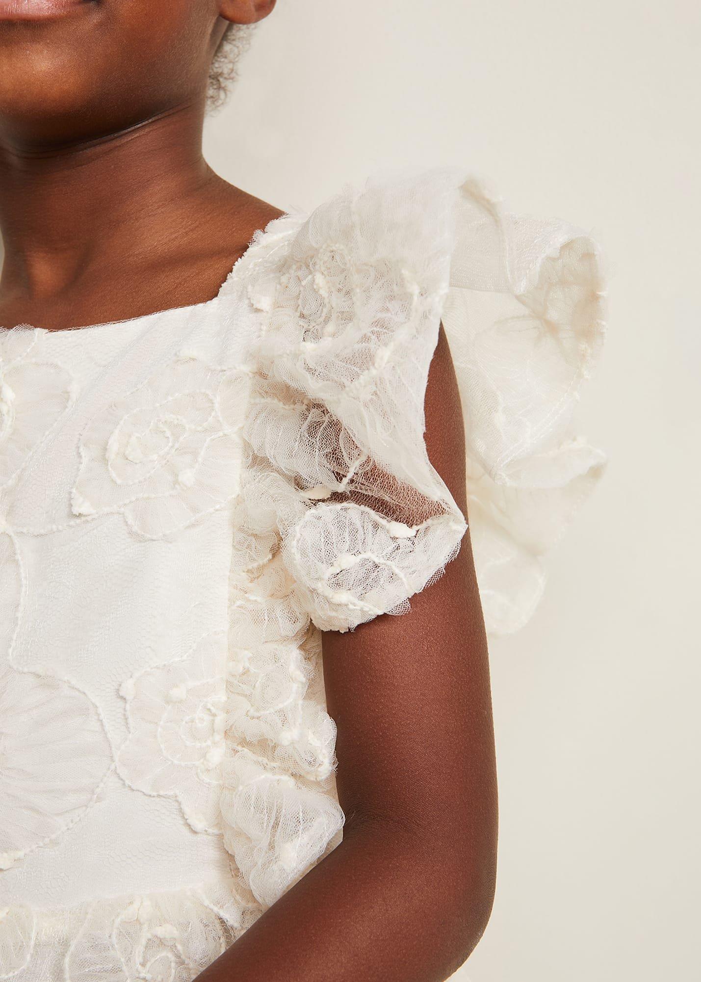 Rosa Lace Applique Smock Dress