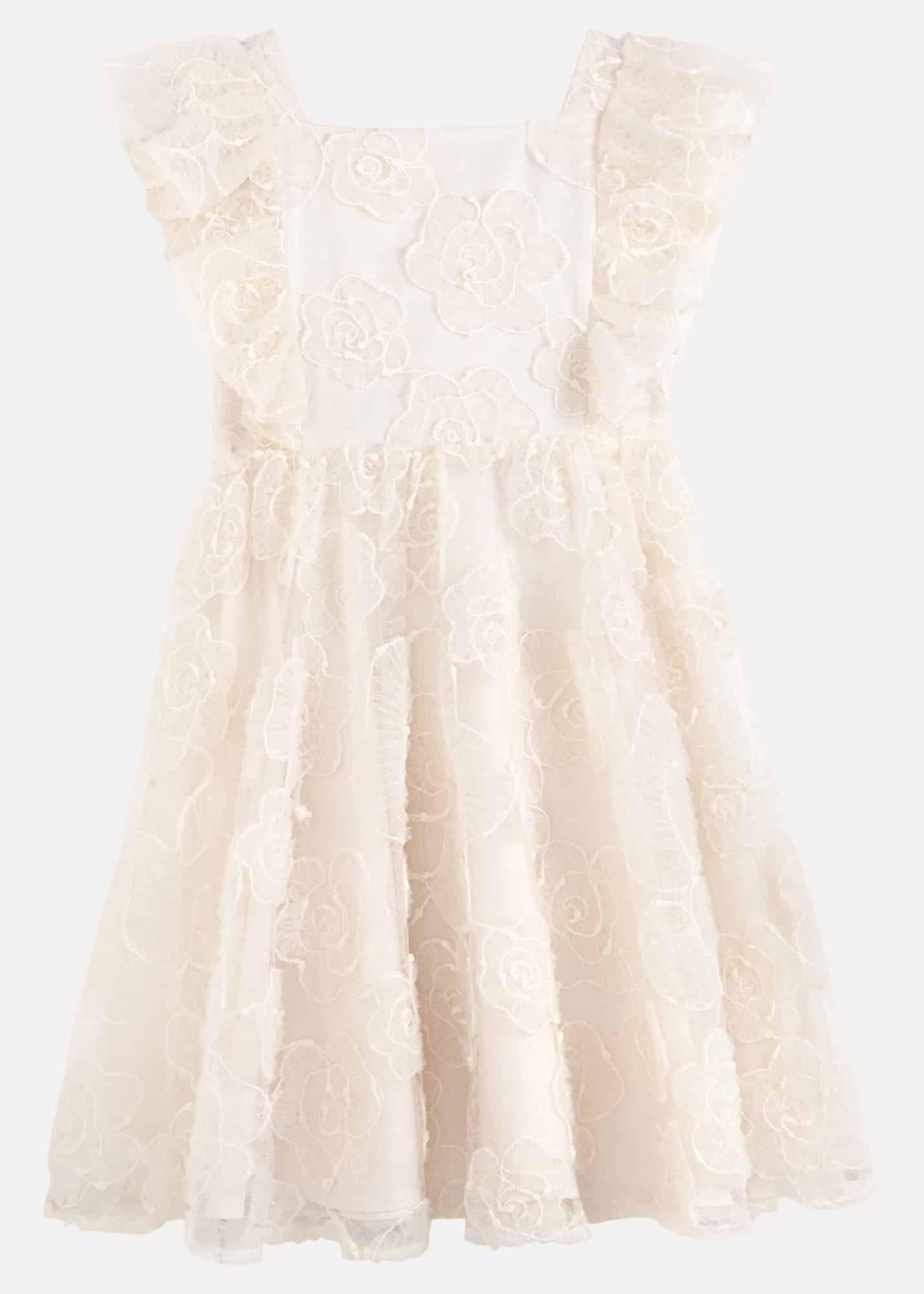 Rosa Lace Applique Smock Dress