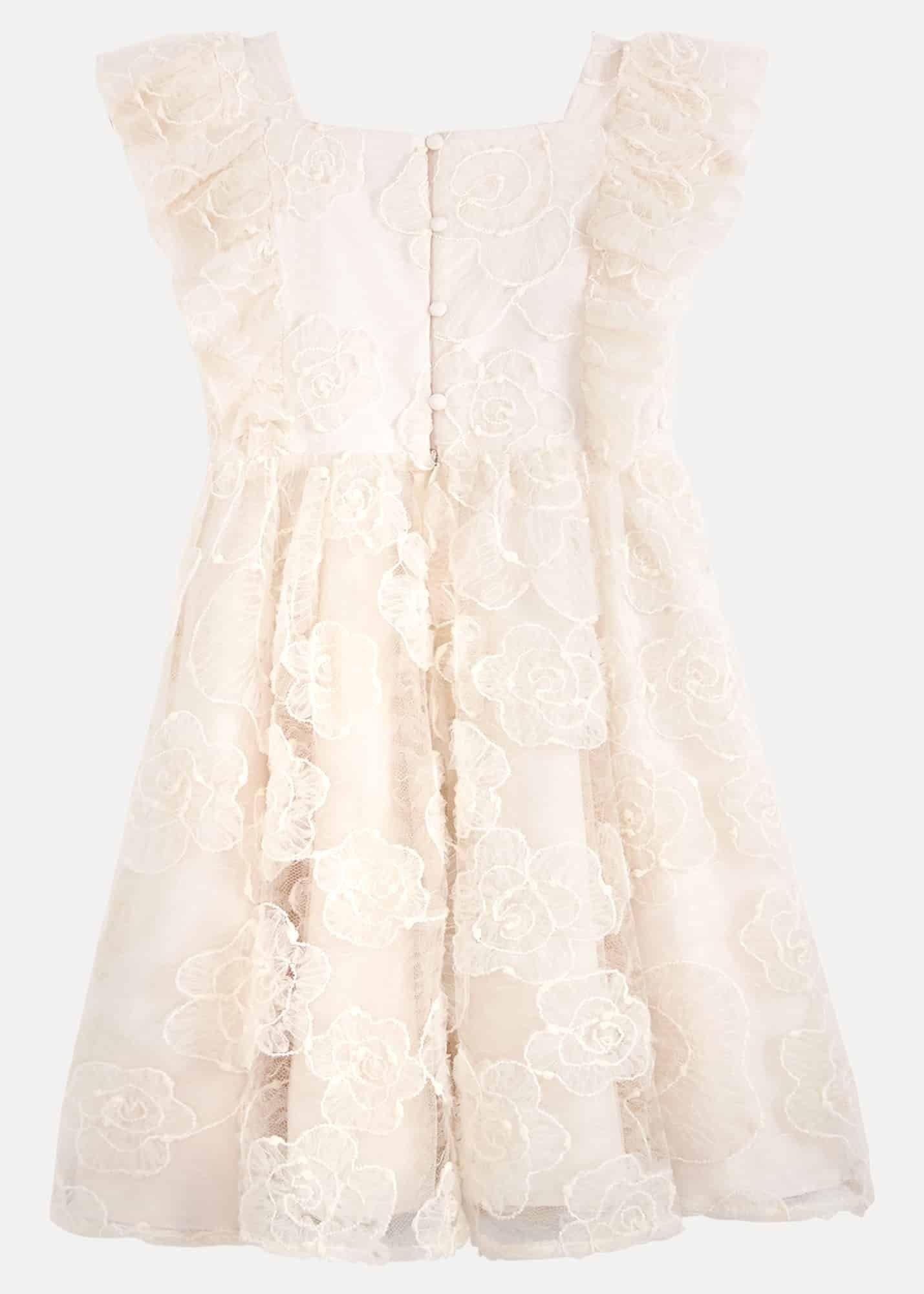 Rosa Lace Applique Smock Dress