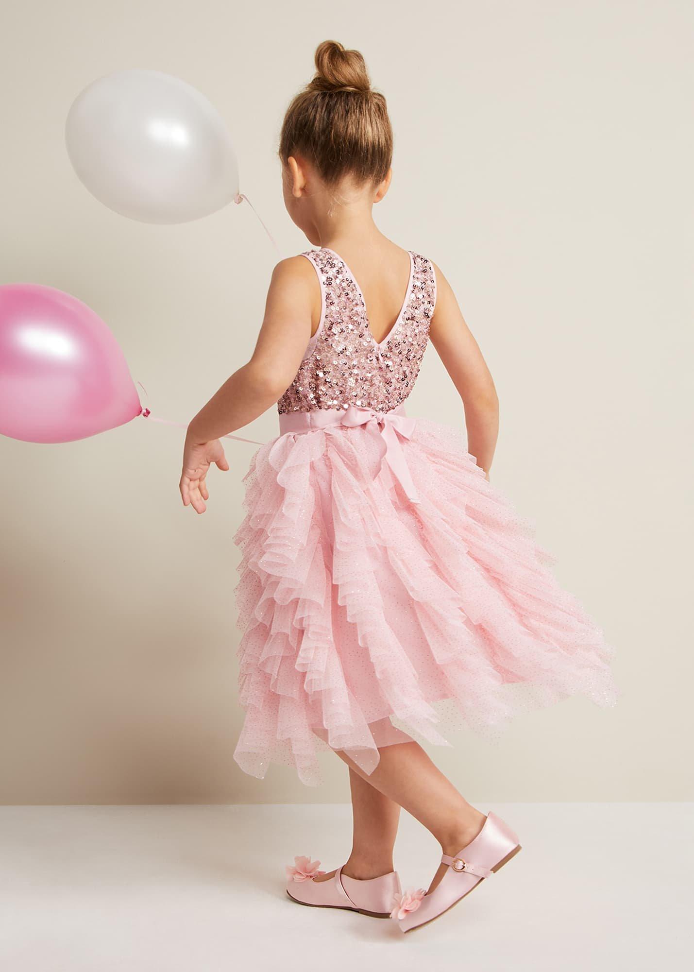 Andrina Sequin Ruffle Dress