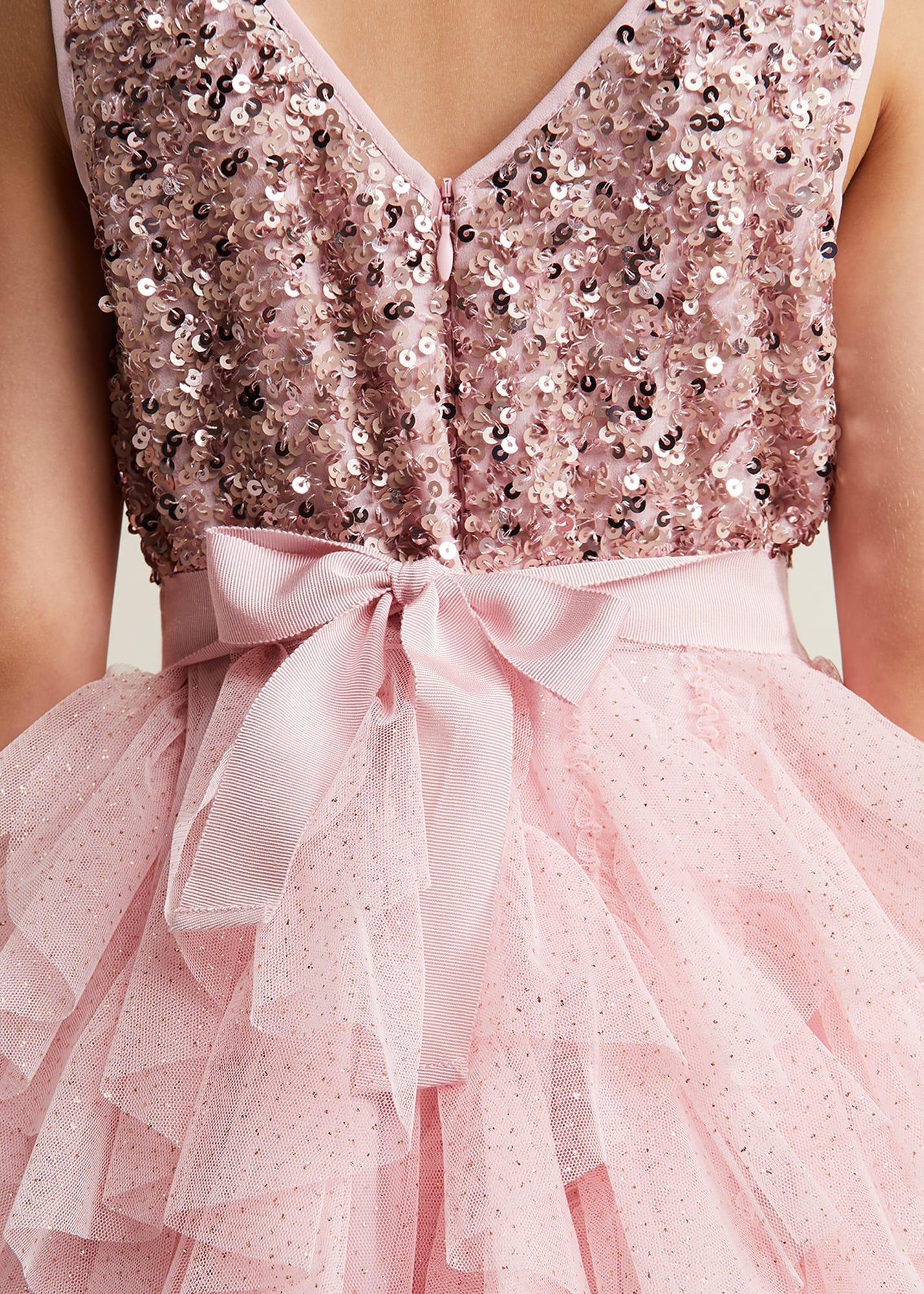 Andrina Sequin Ruffle Dress