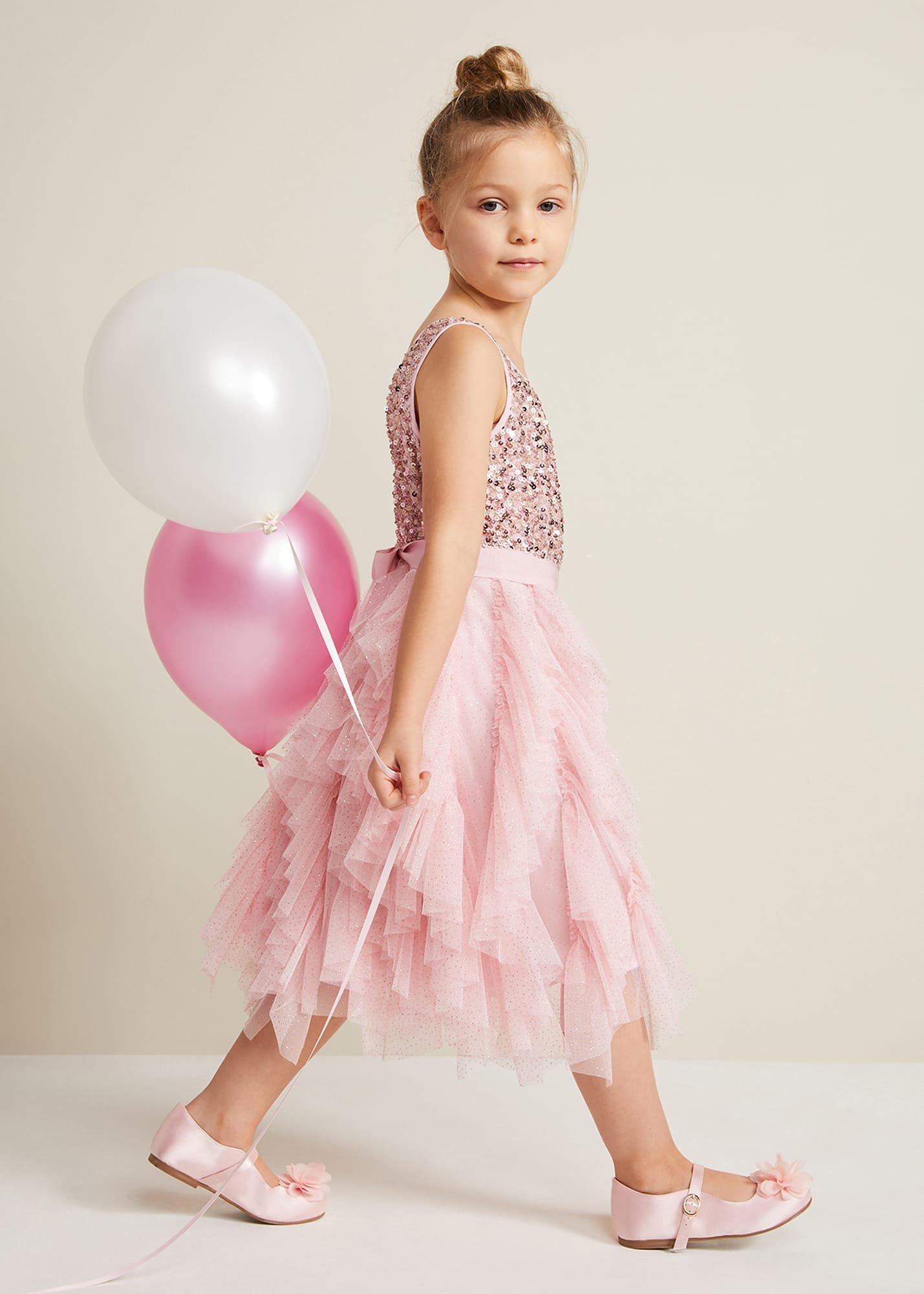Andrina Sequin Ruffle Dress
