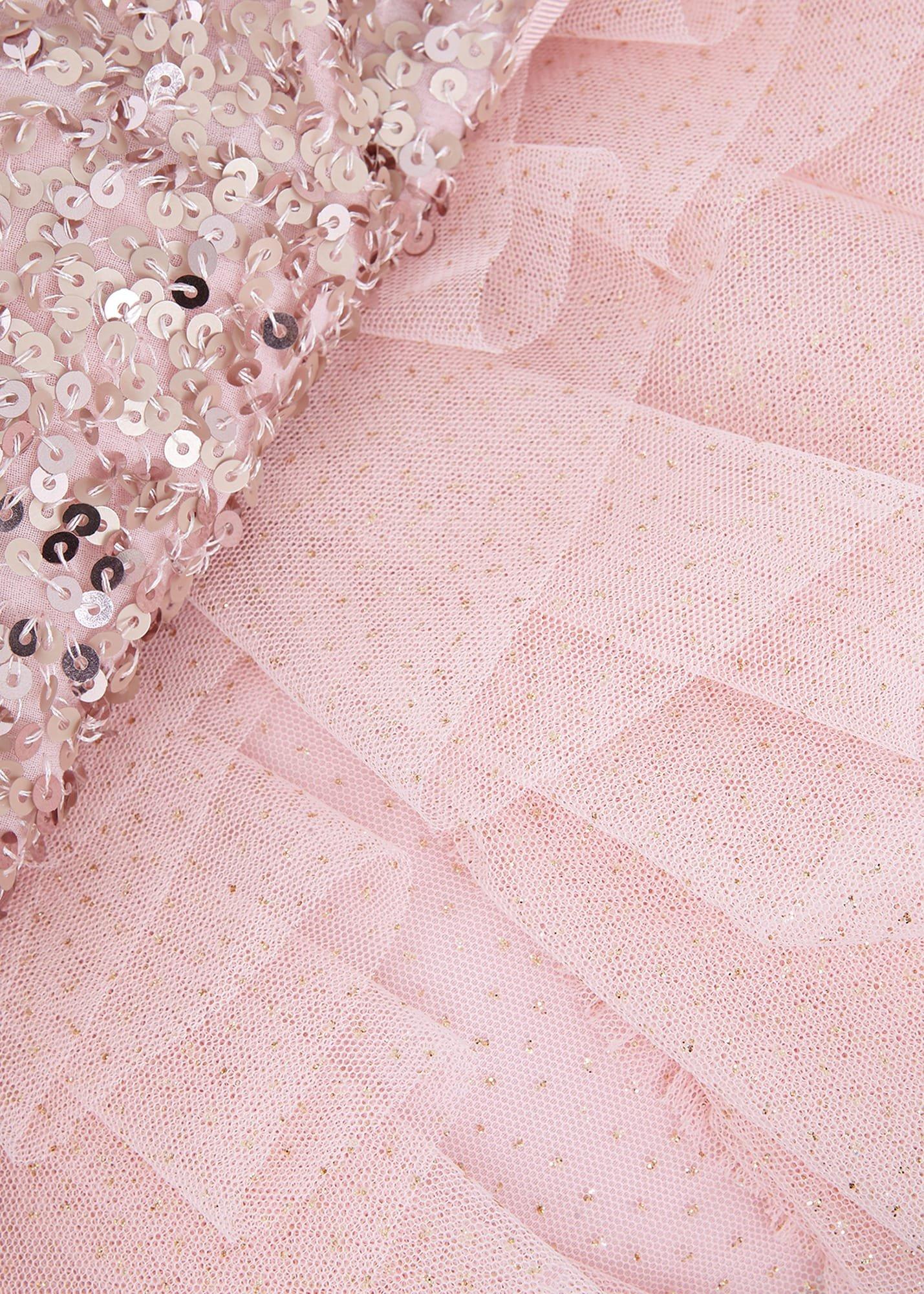 Andrina Sequin Ruffle Dress