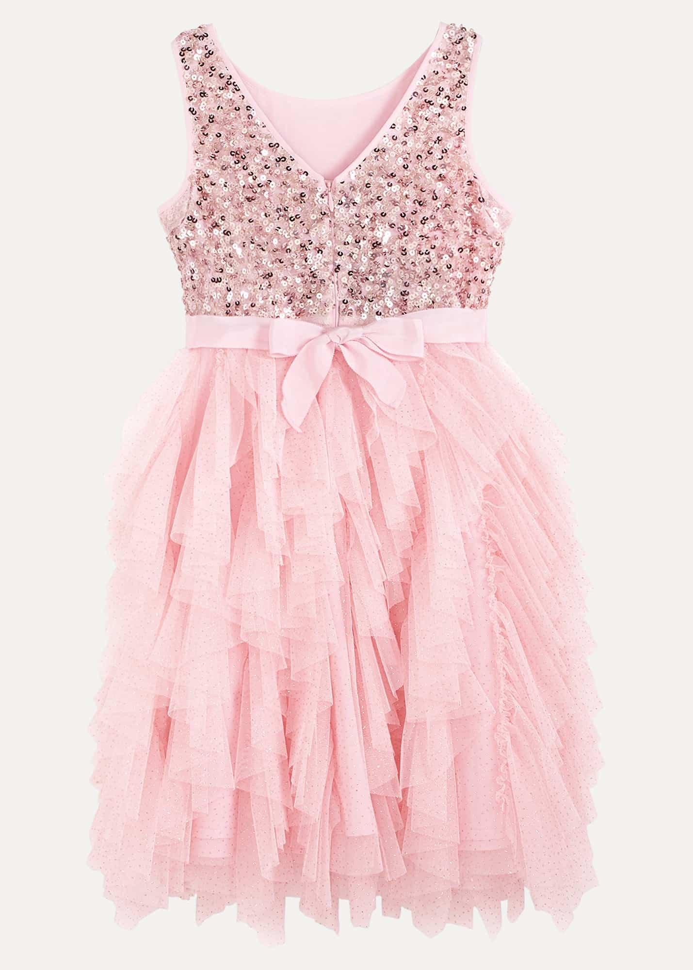 Andrina Sequin Ruffle Dress