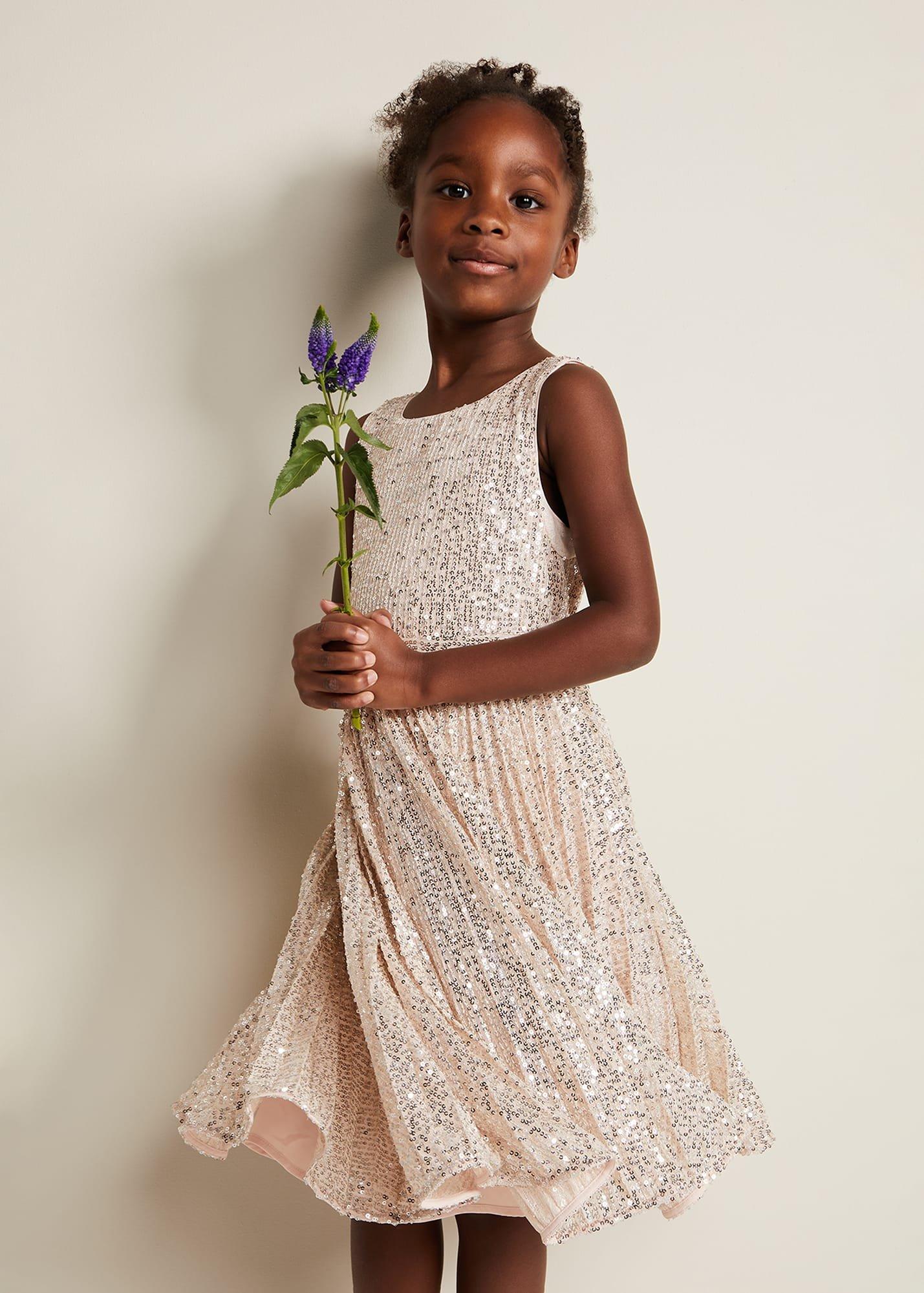 Tiana Sequin Pleat Dress