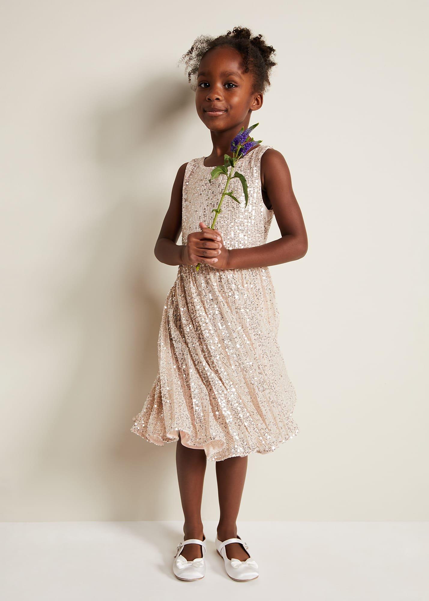 Tiana Sequin Pleat Dress