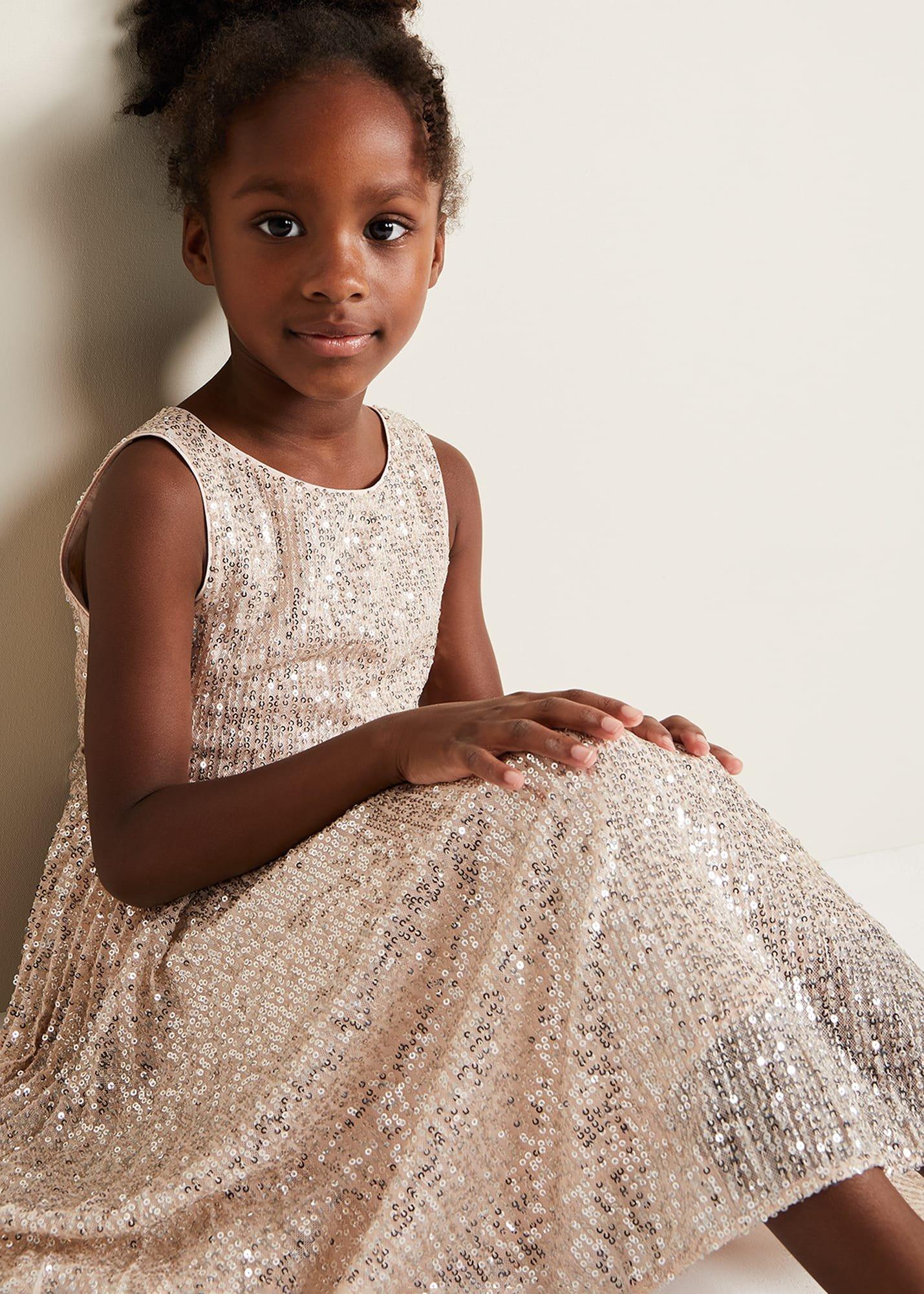 Tiana Sequin Pleat Dress
