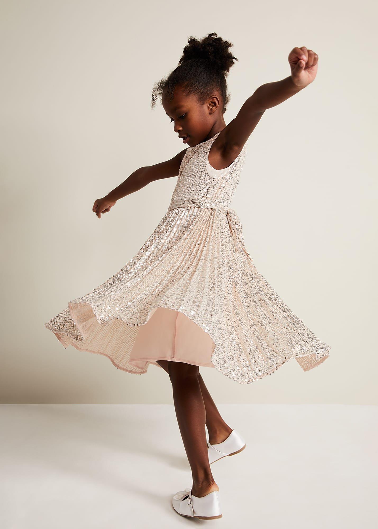 Tiana Sequin Pleat Dress