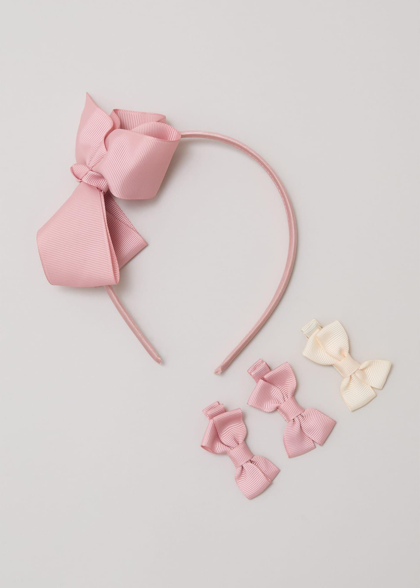 Bow Hair Band & Clip Set