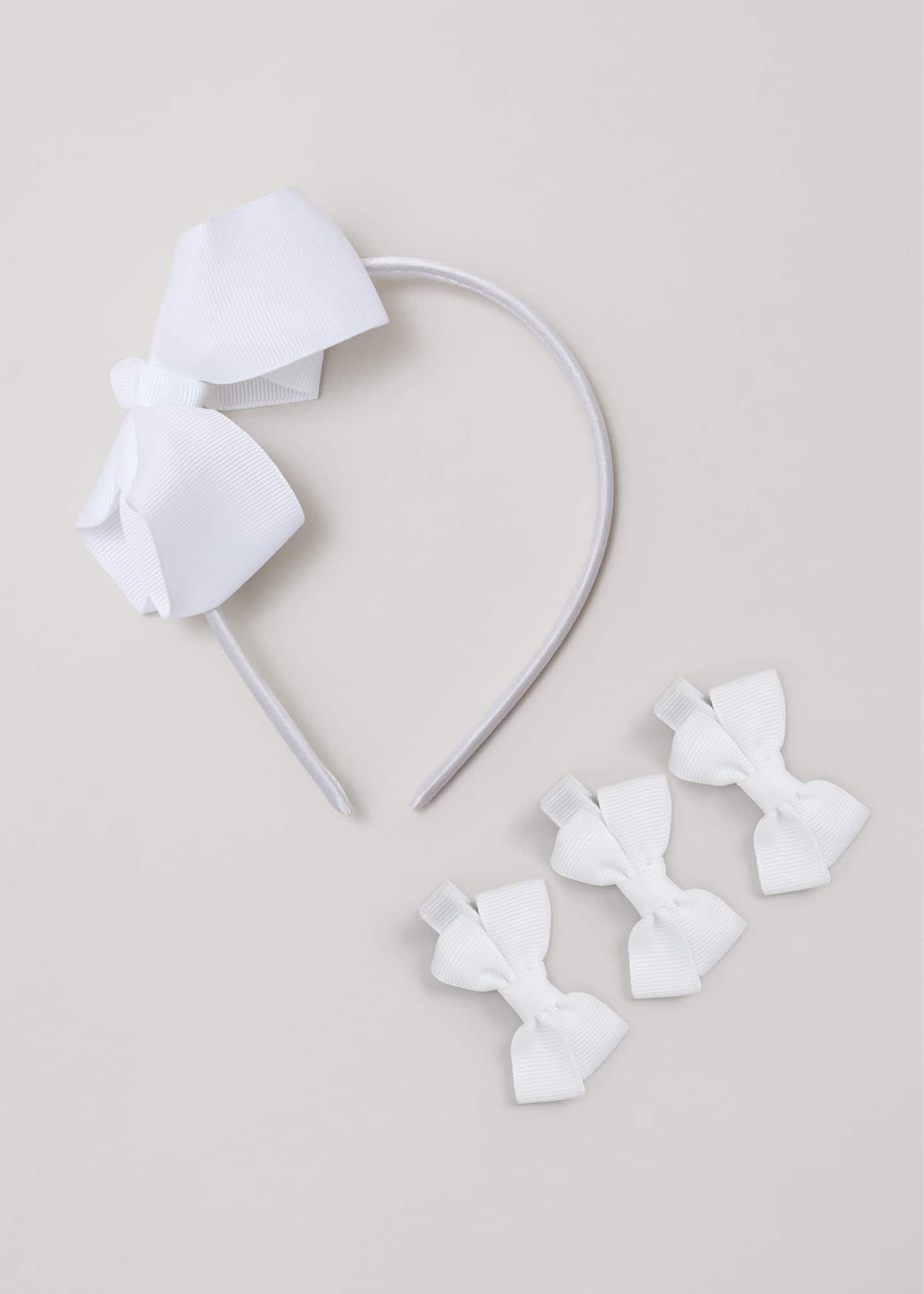 Bow Hair Band & Clip Set