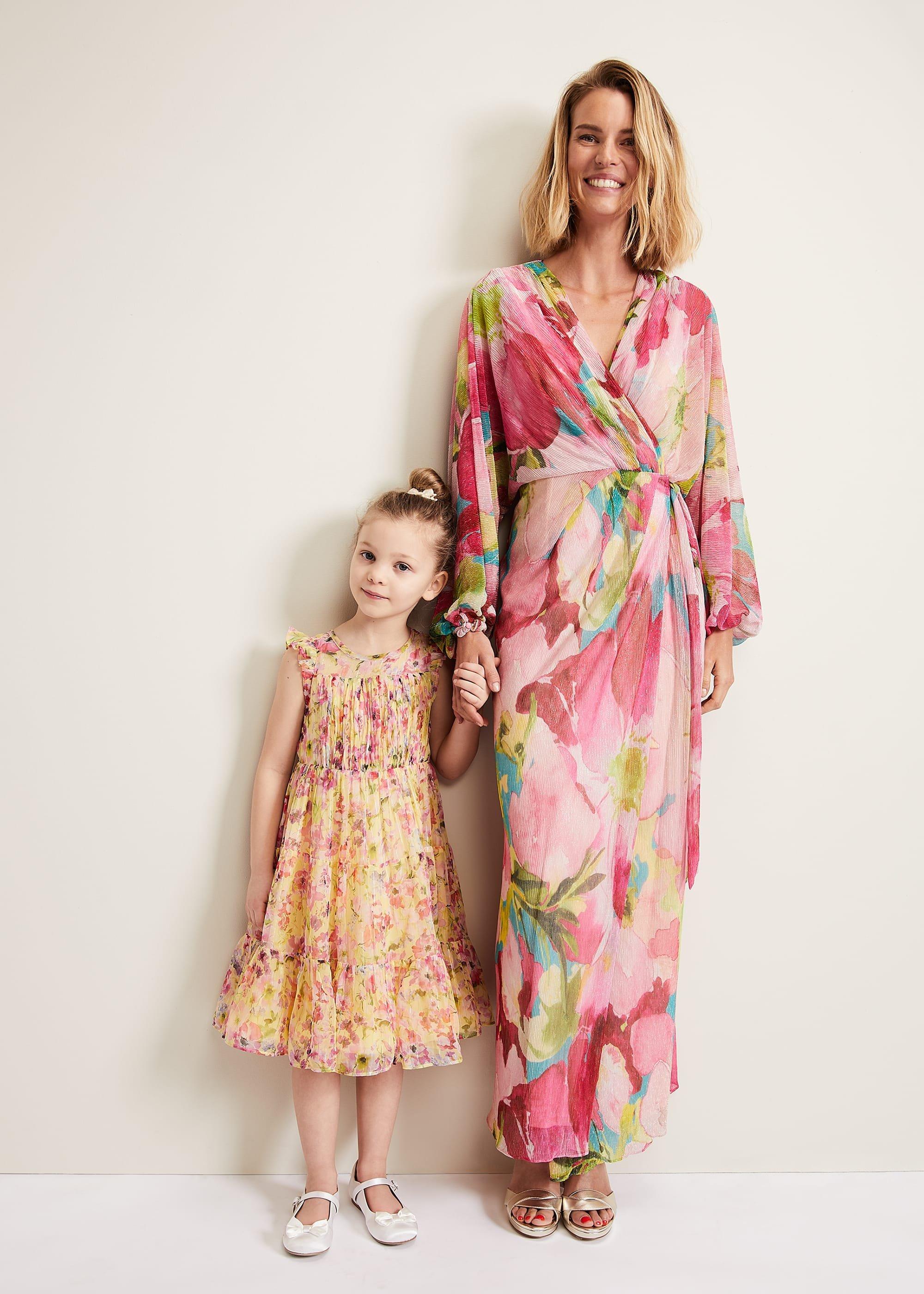 Aurora Print Shimmer Dress