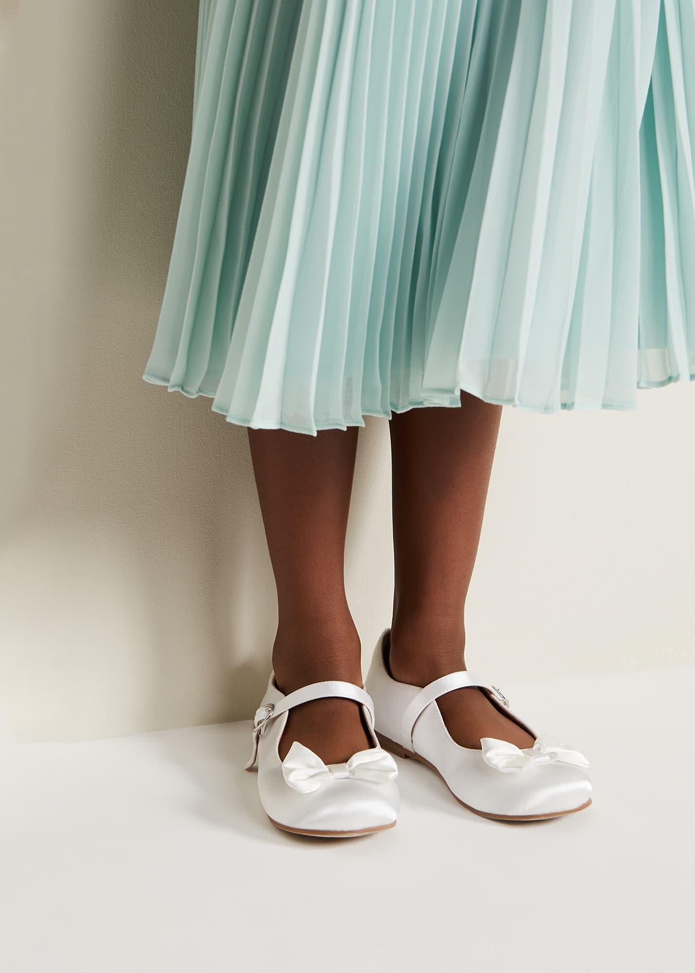 Satin Bow Front Shoes