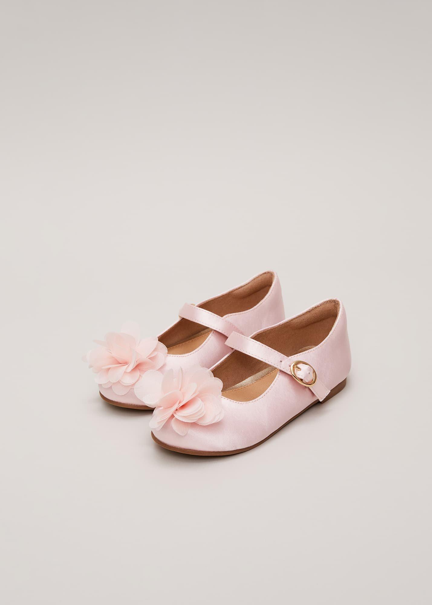 Satin Flower Detail Shoes