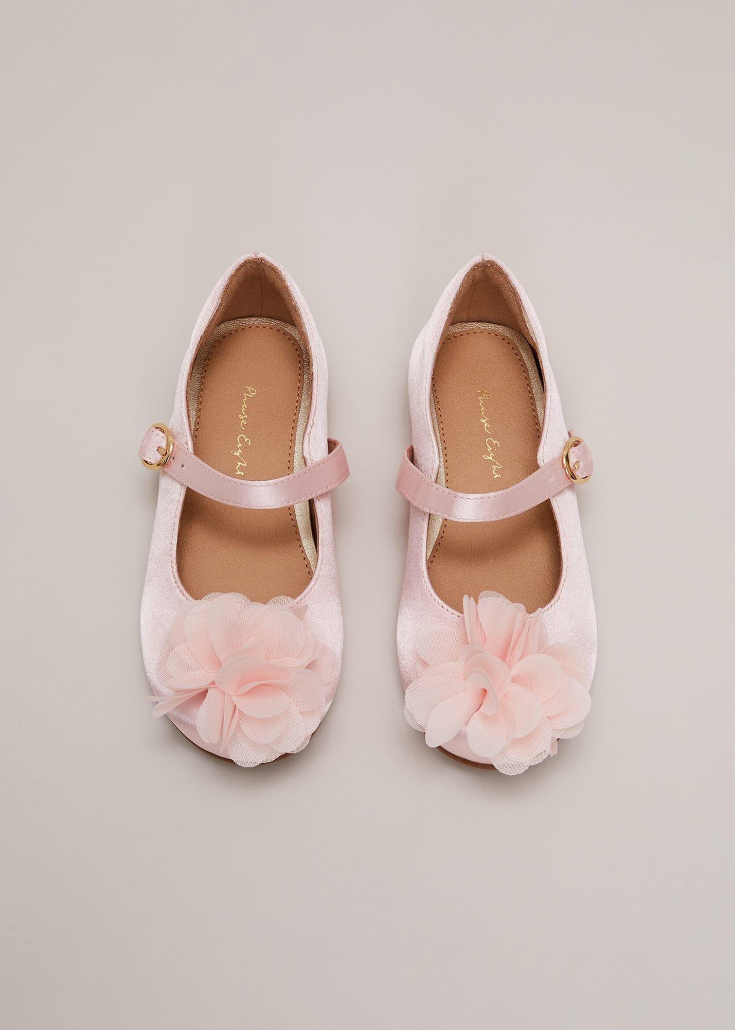 Satin Flower Detail Shoes