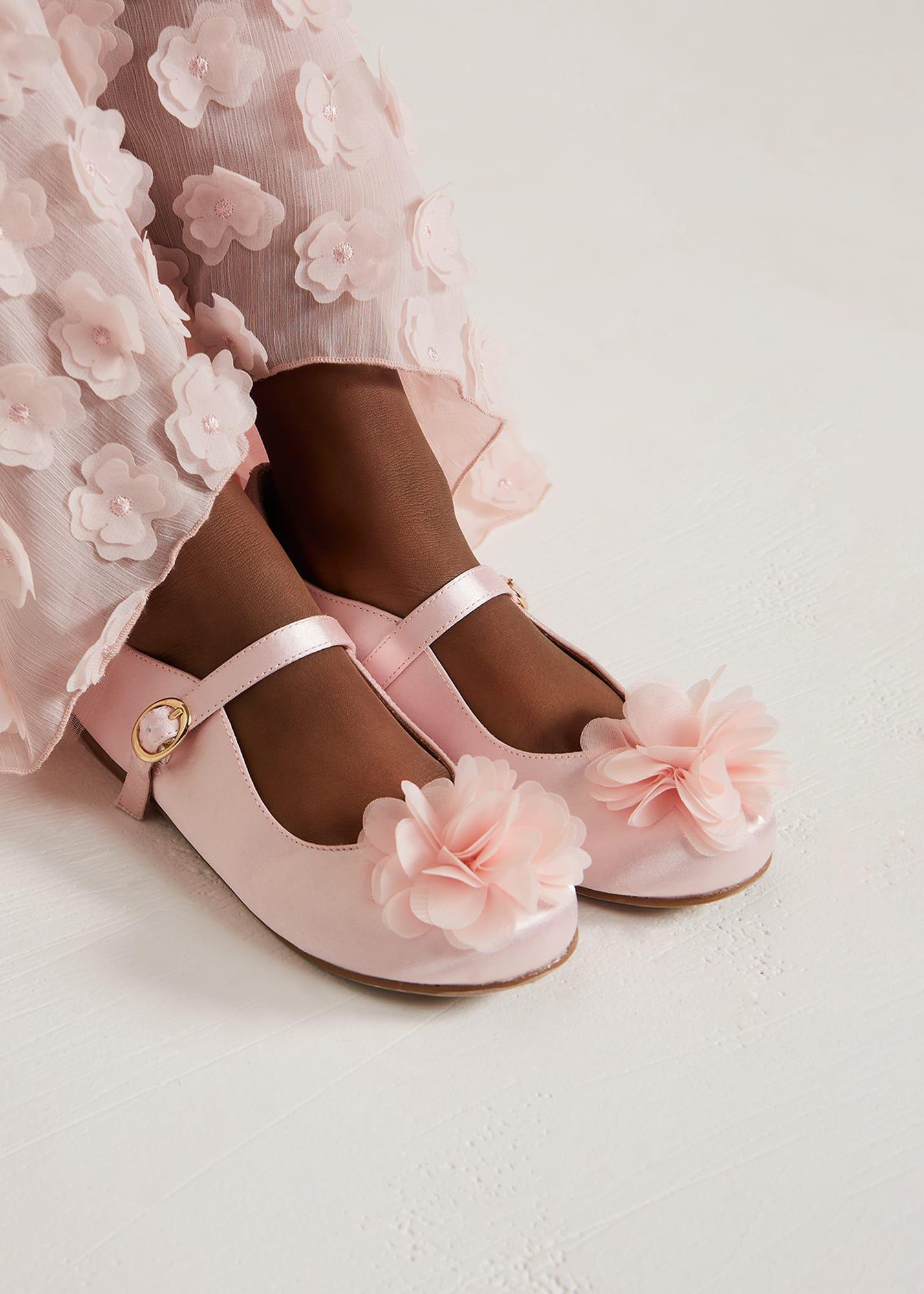 Satin Flower Detail Shoes