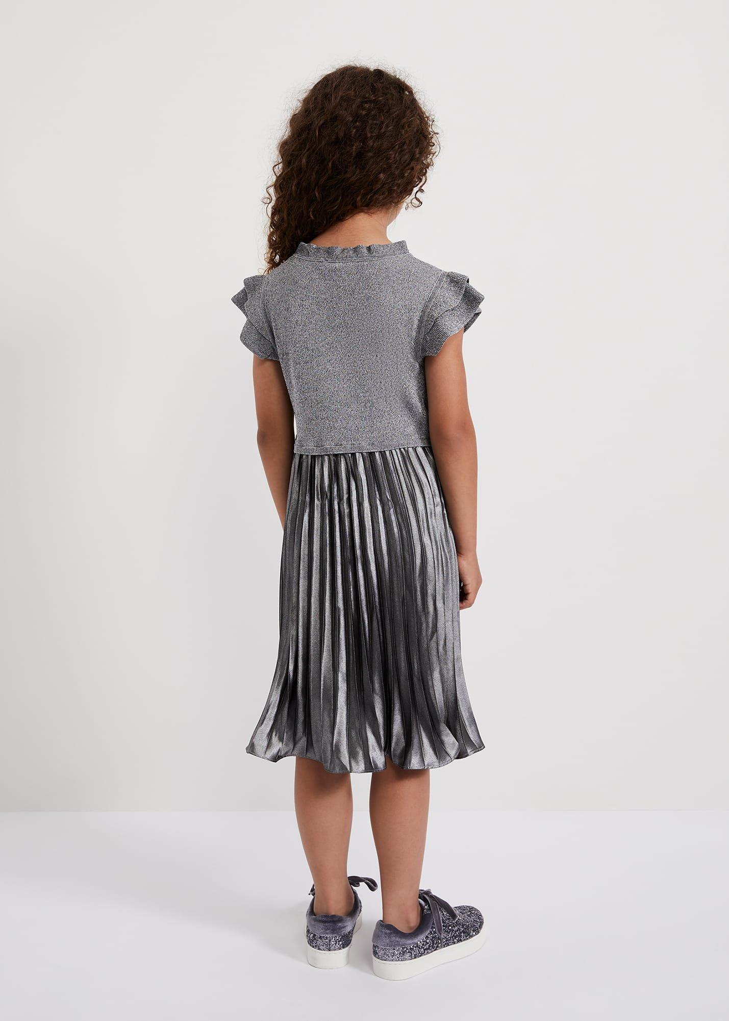 Jayla Silver Knit Dress