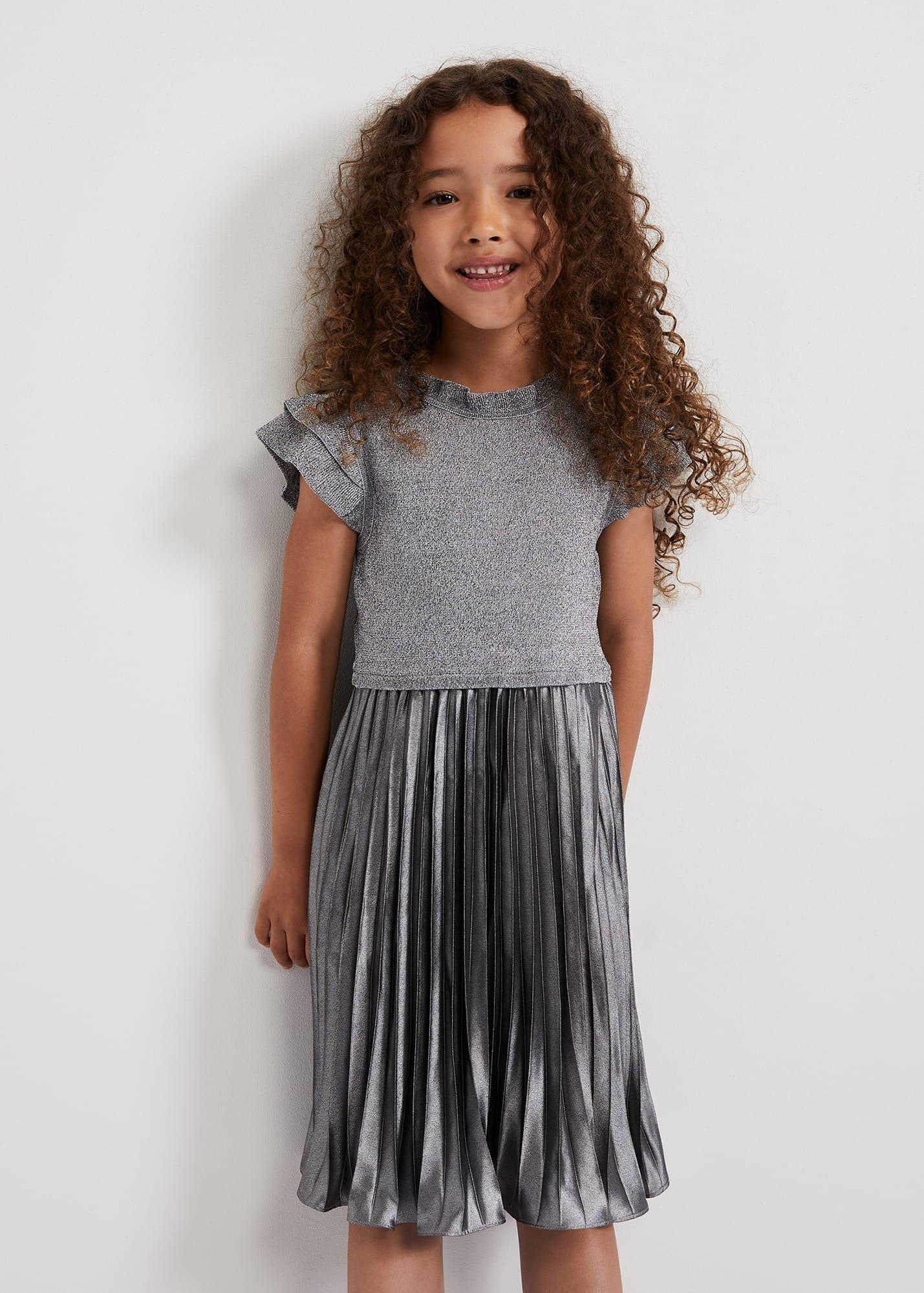 Jayla Silver Knit Dress
