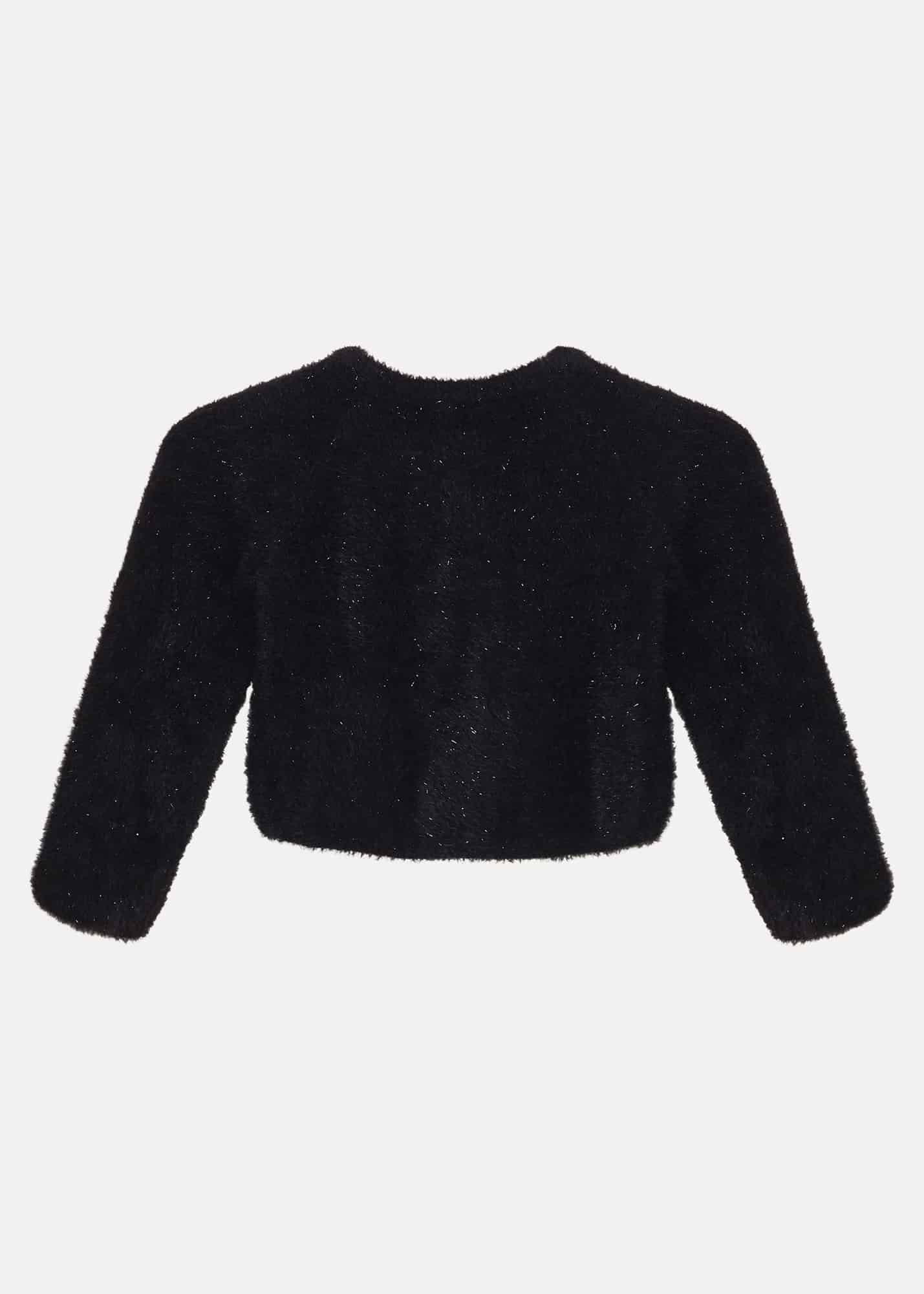Kessie Black Fluffy Cardigan