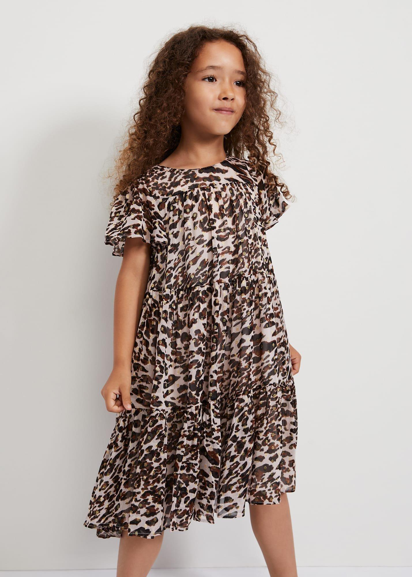 Eve Leopard Shimmer Swing Dress