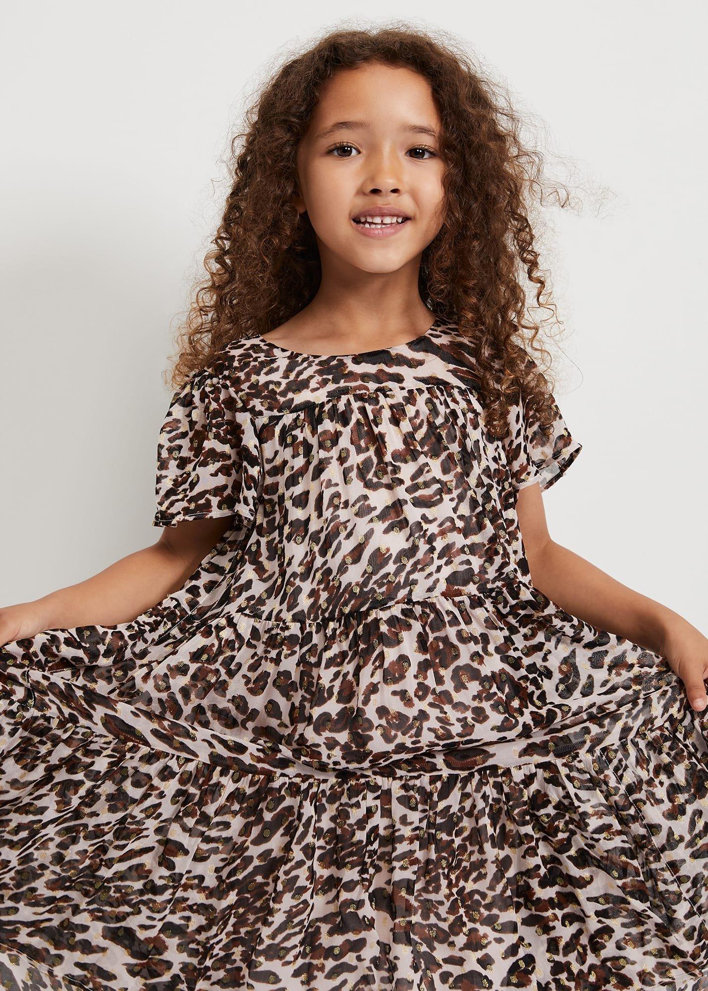 Eve Leopard Shimmer Swing Dress