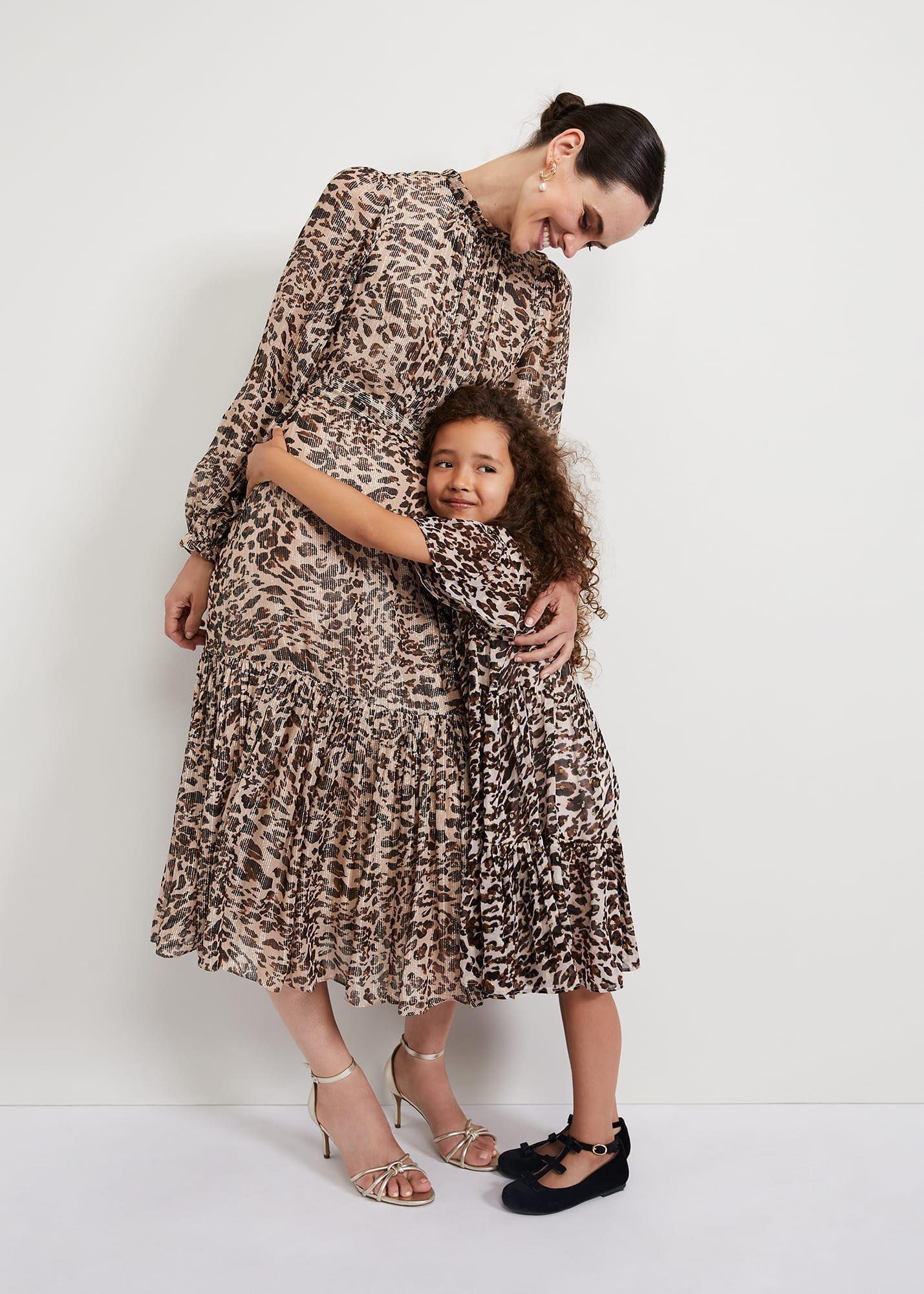 Eve Leopard Shimmer Swing Dress