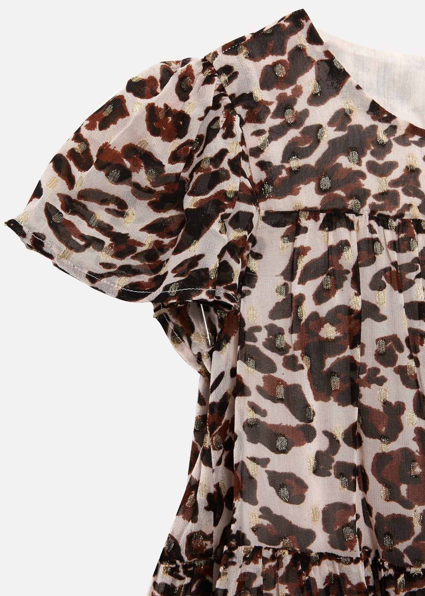 Eve Leopard Shimmer Swing Dress