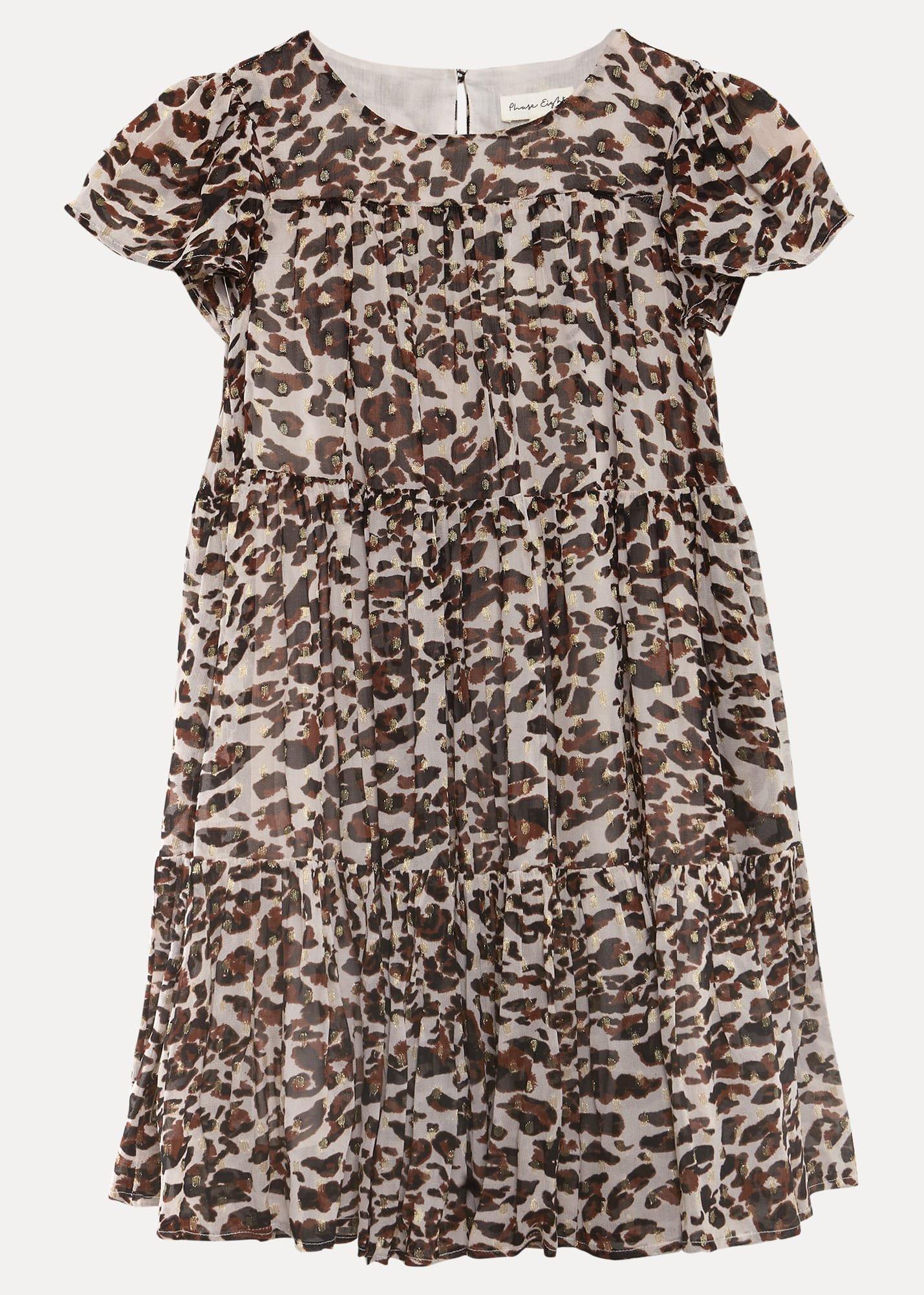 Eve Leopard Shimmer Swing Dress
