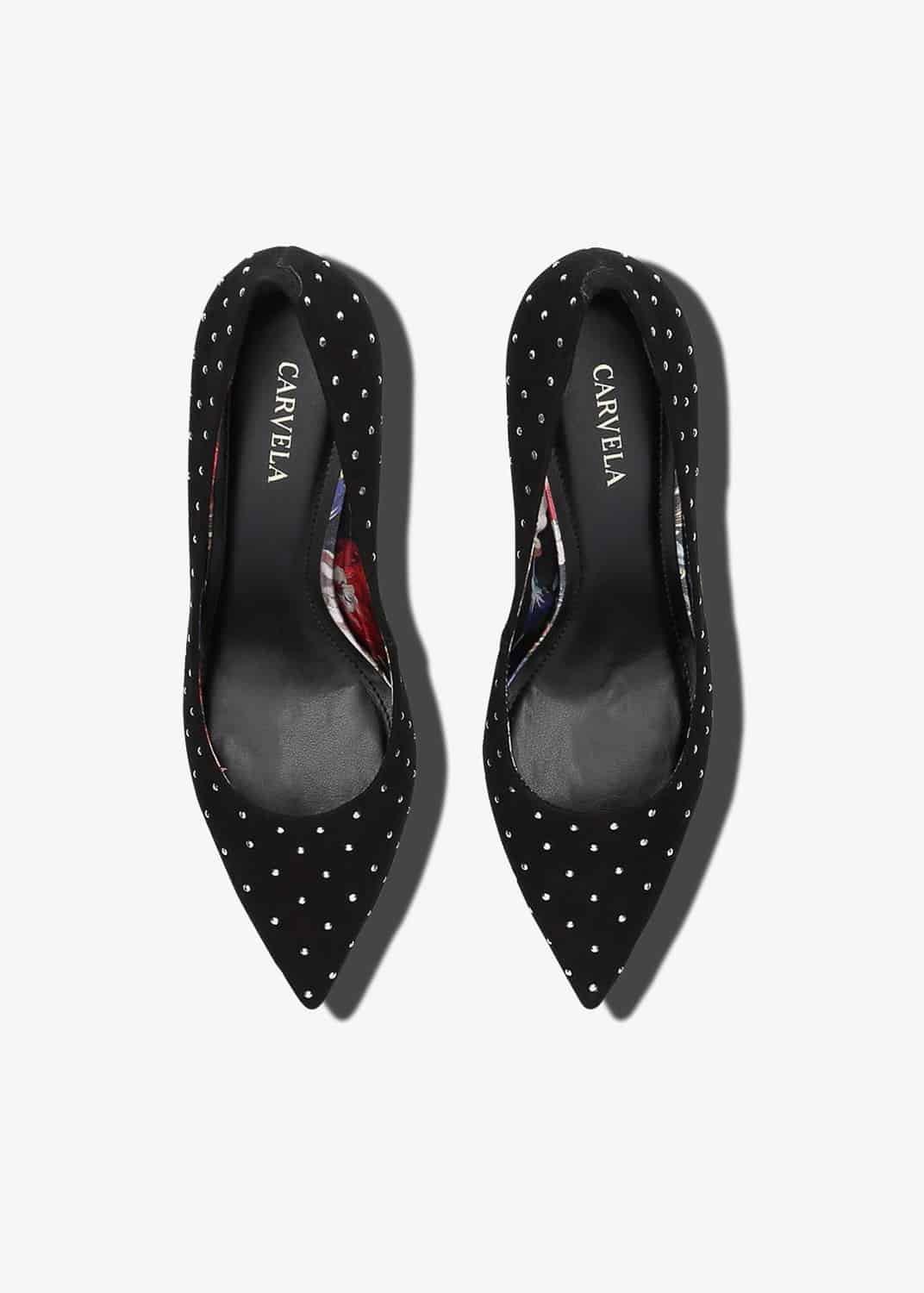 Allula Suede Studded Court Shoes