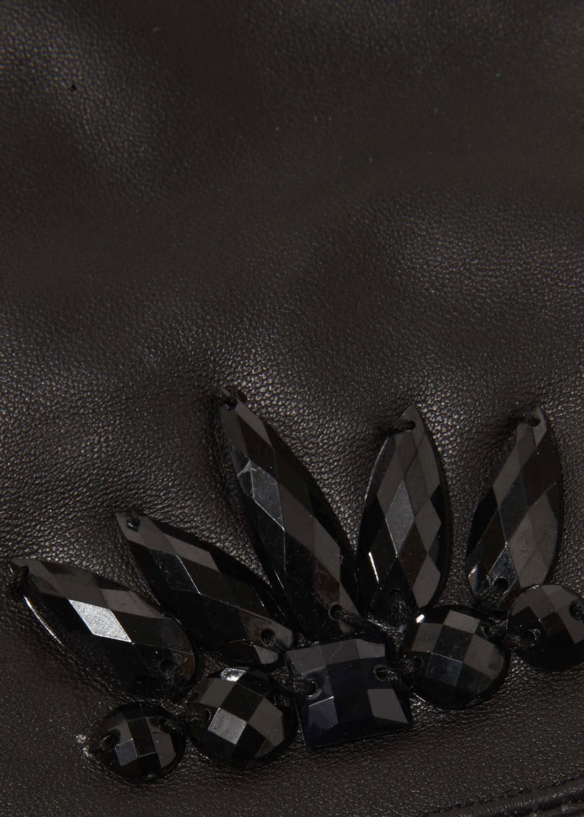 Embellished Leather Gloves