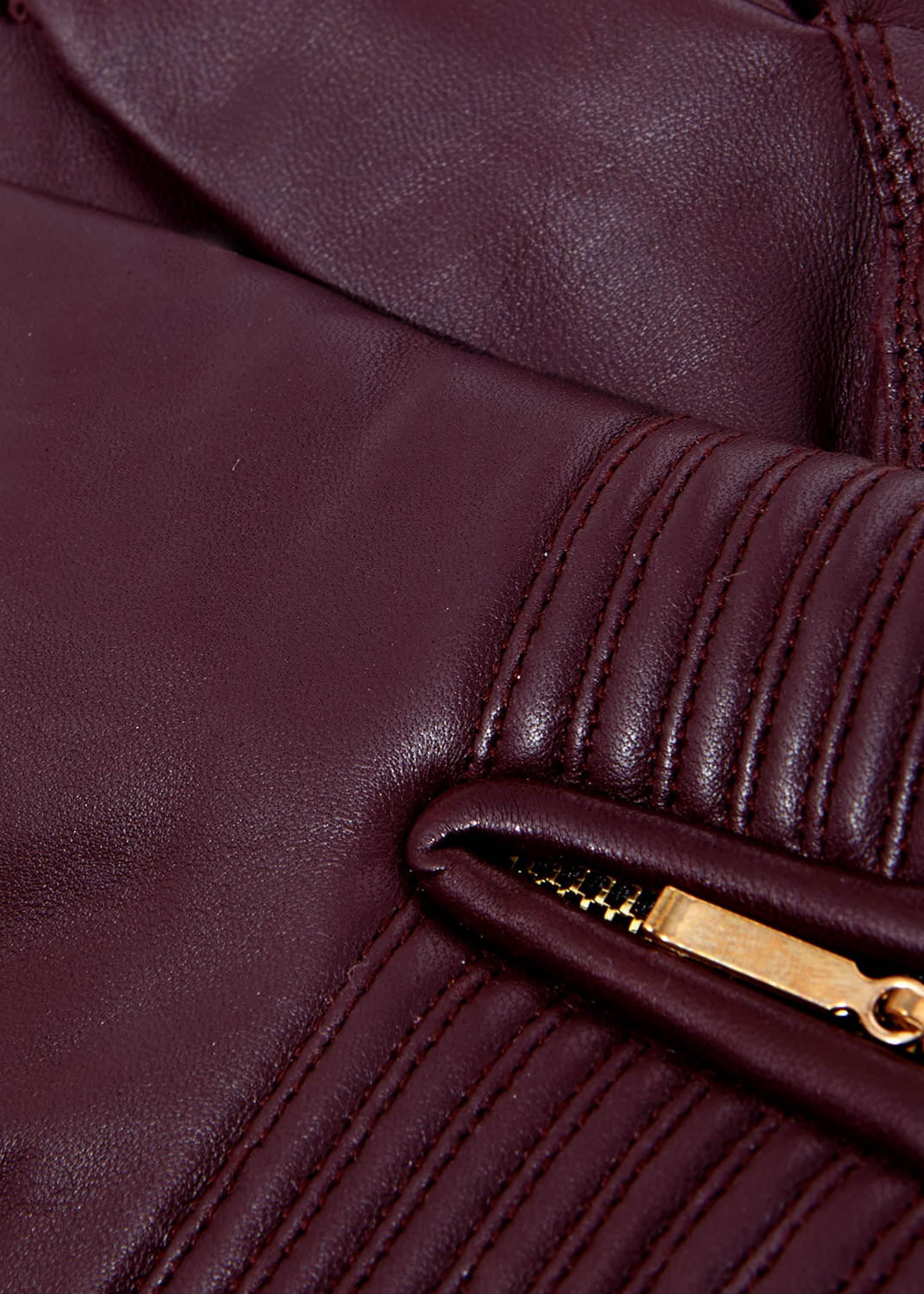 Zip Leather Gloves