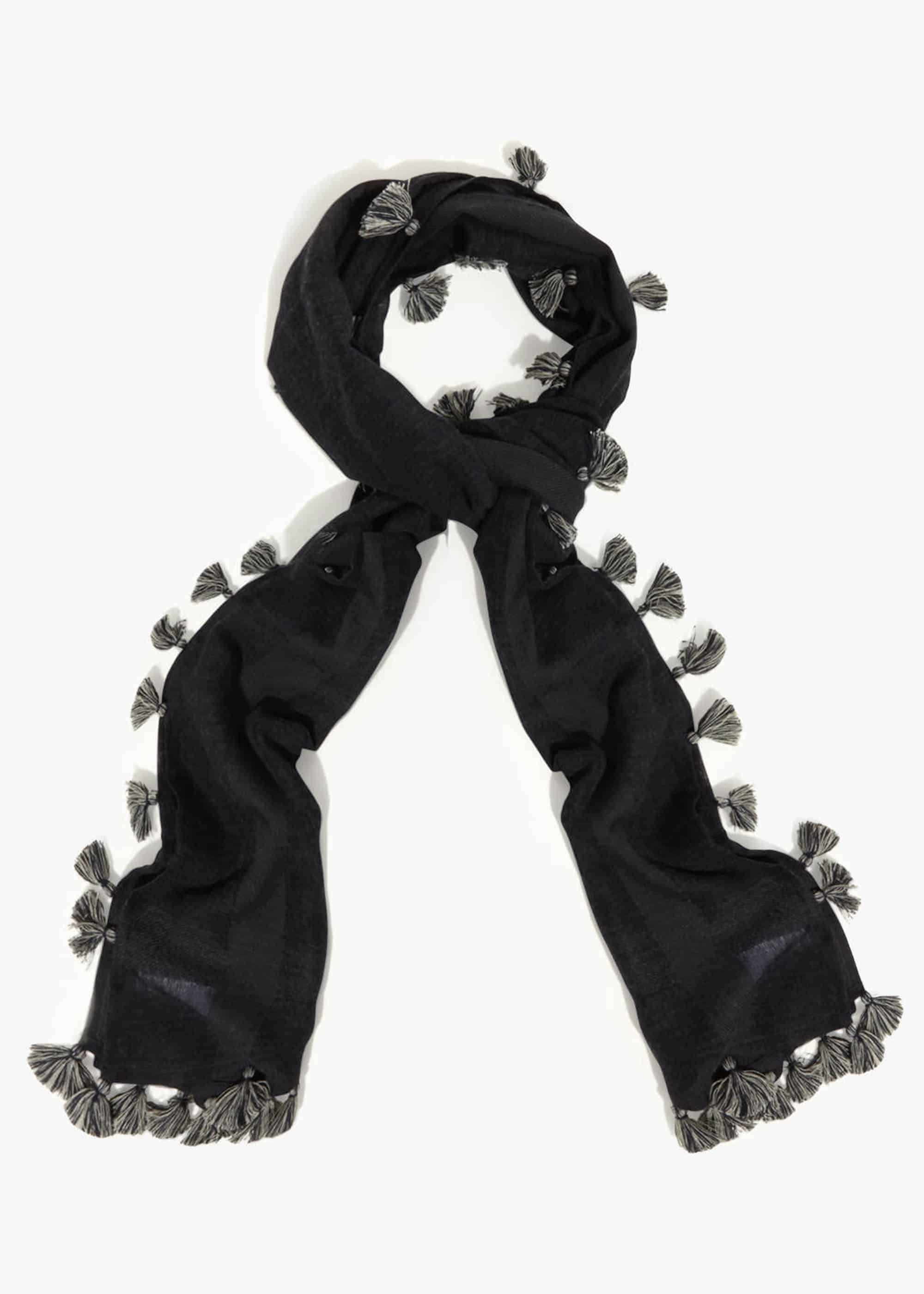 Pompom Tassel Scarf