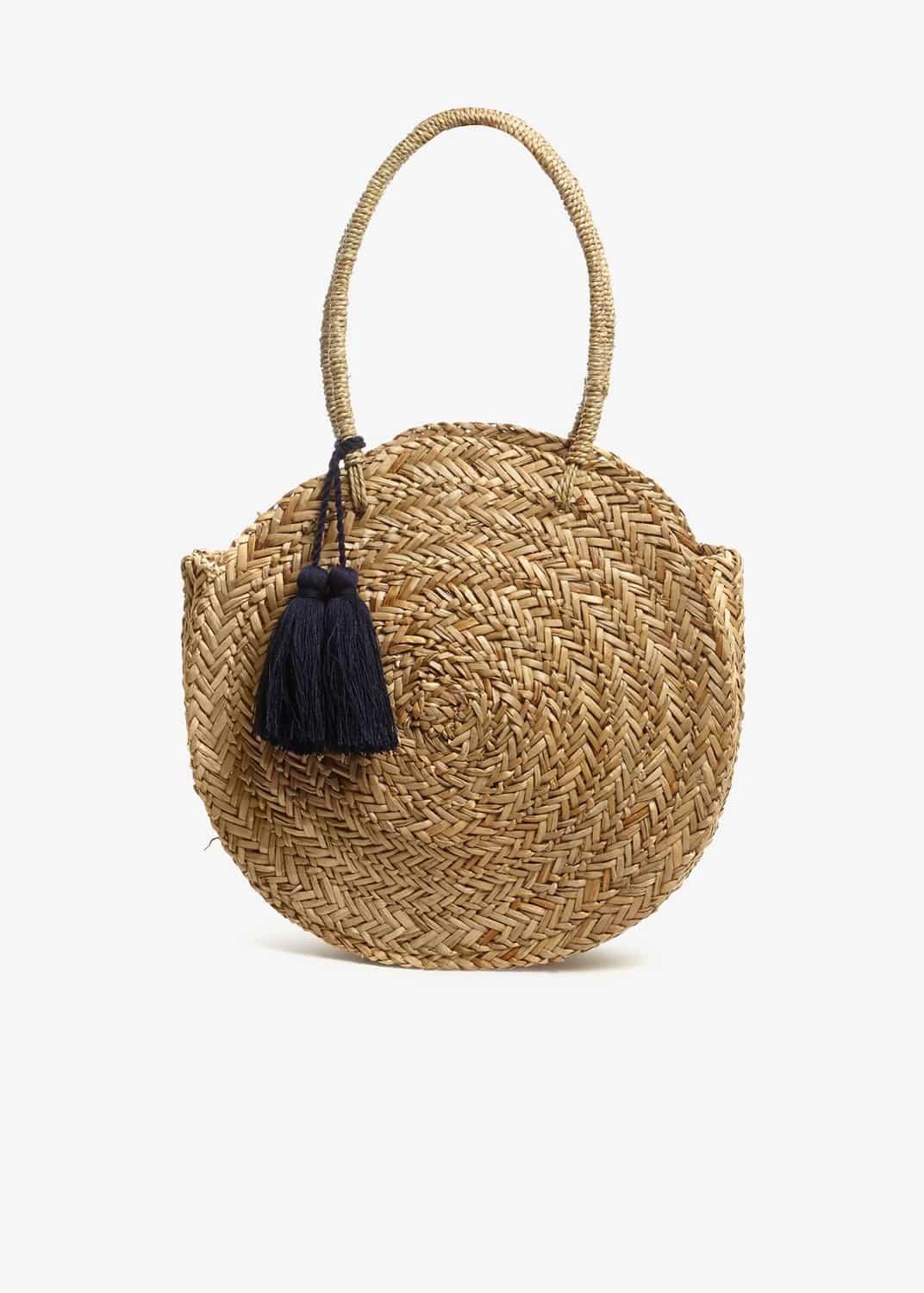 Mimi Straw Shopper With Tassels Bag