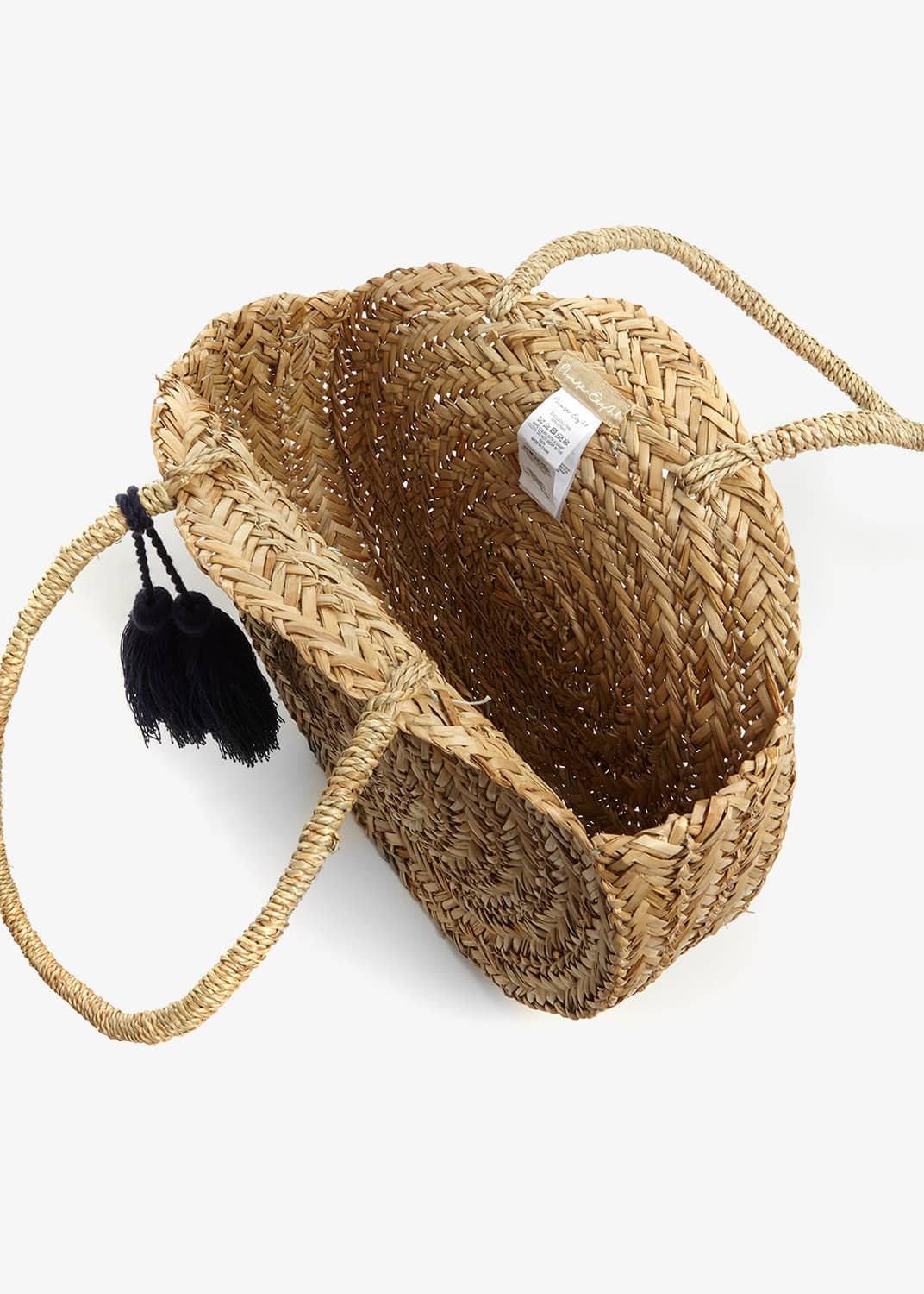 Mimi Straw Shopper With Tassels Bag