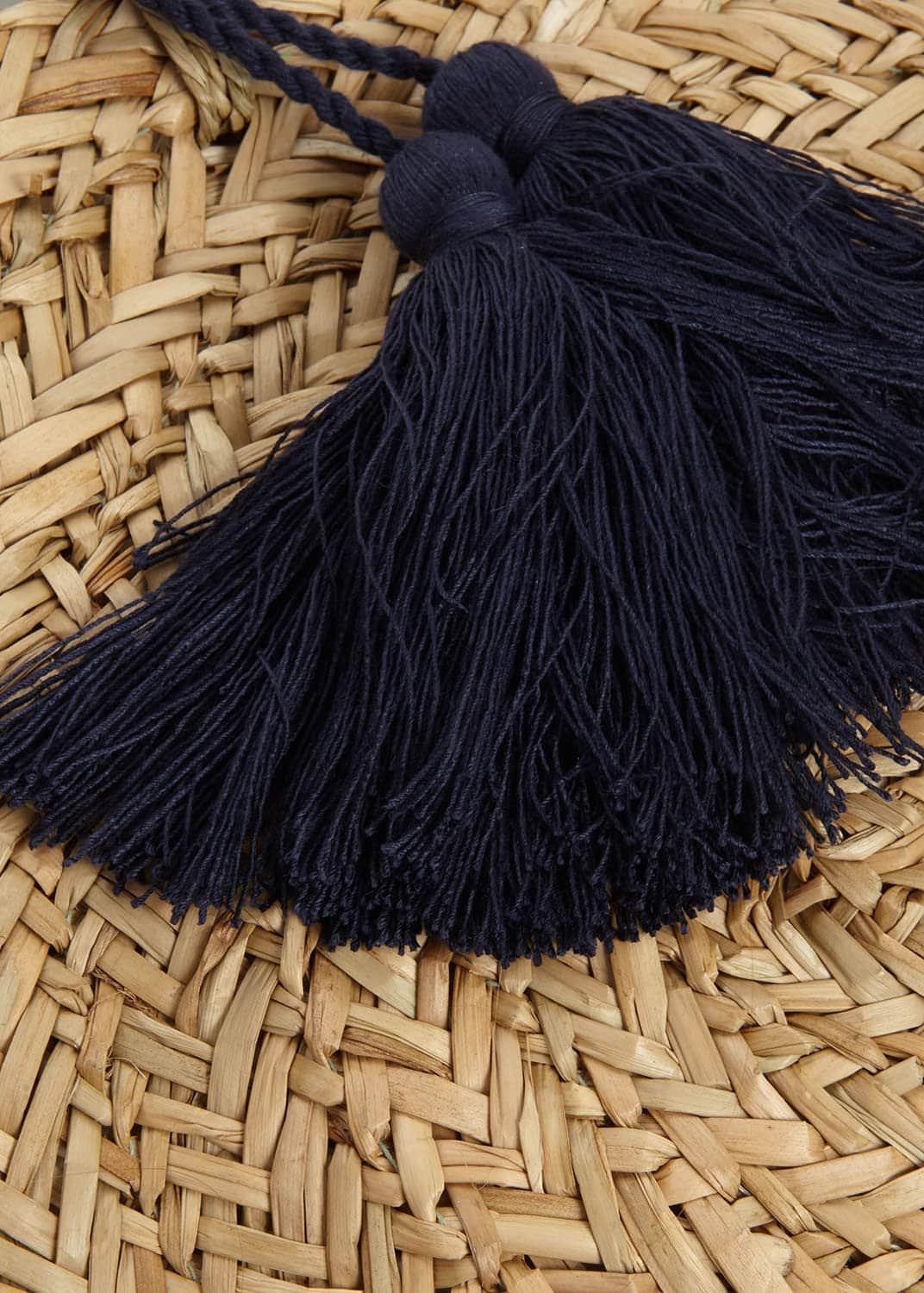 Mimi Straw Shopper With Tassels Bag