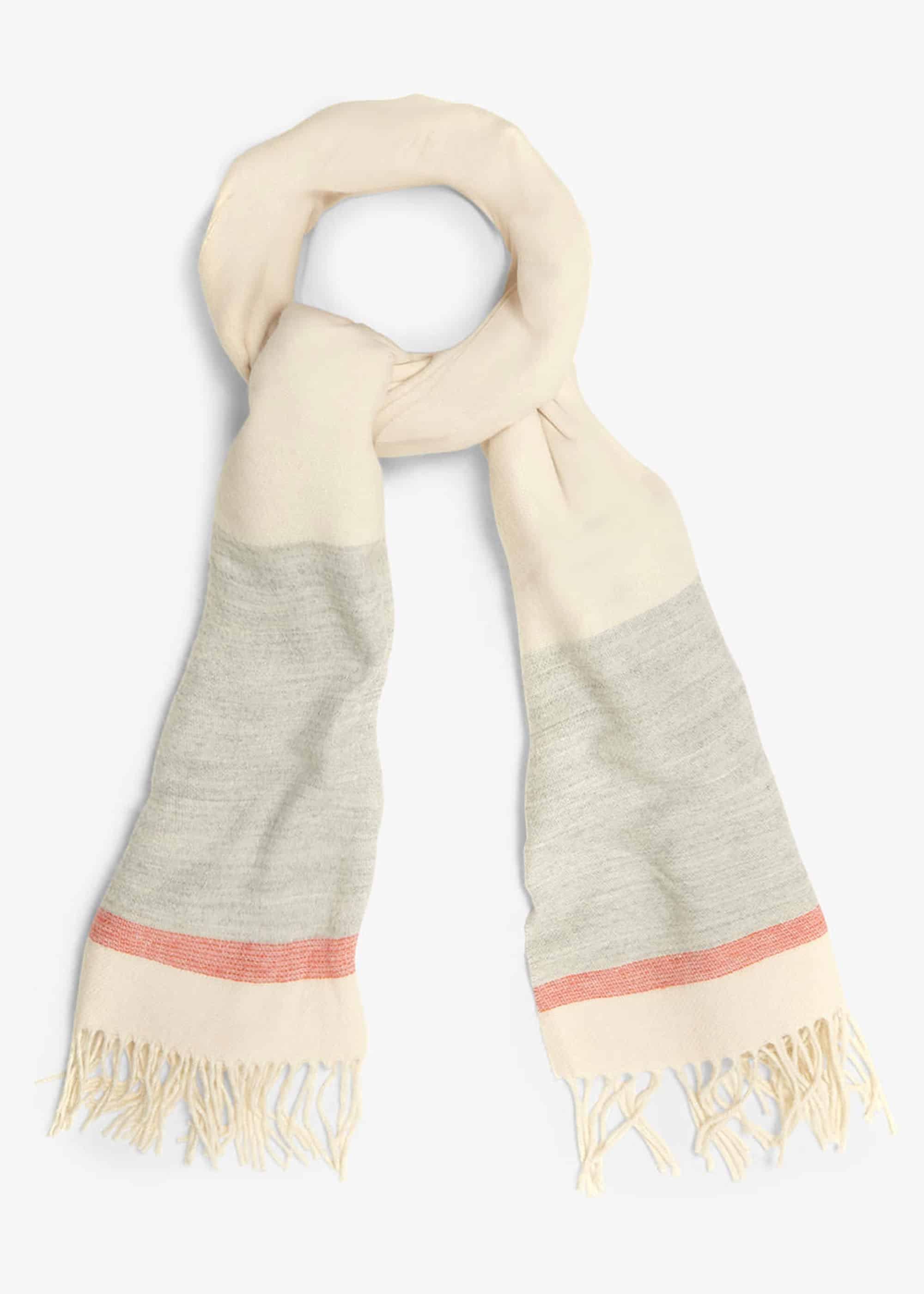 Cilla Stripe Border Knitted Scarf