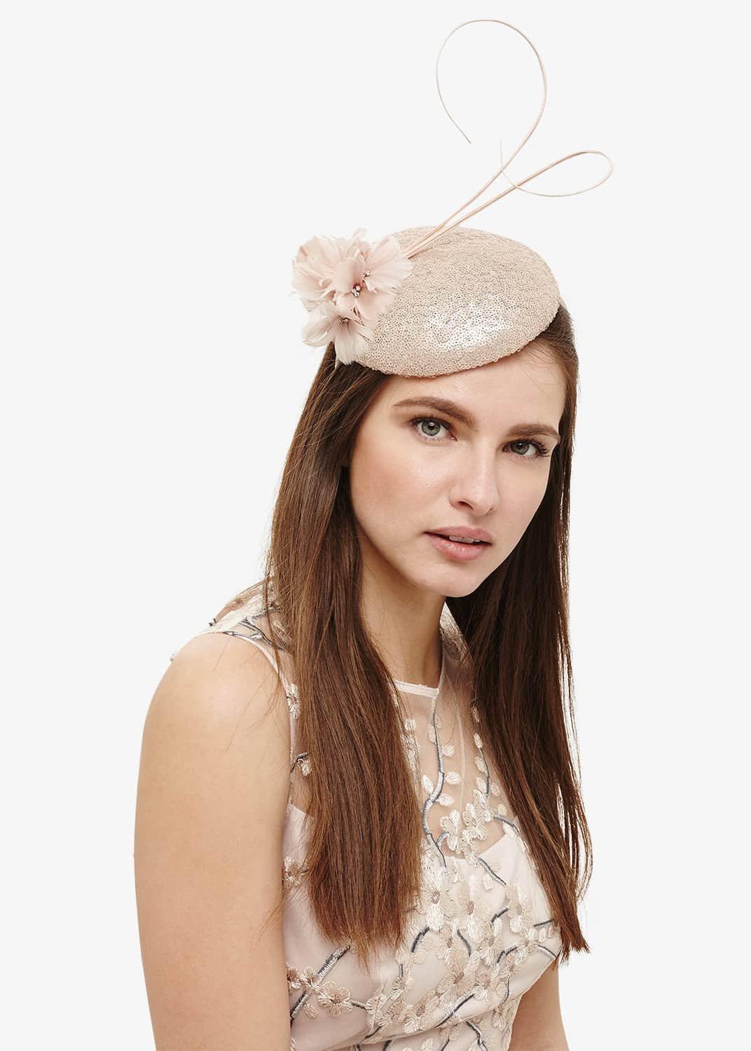 Candice Sequin Pillbox Fascinator