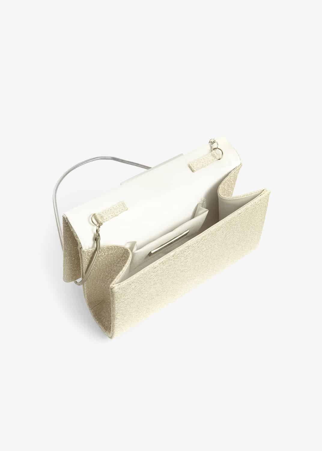 Ariel Metalic Bow Clutch Bag