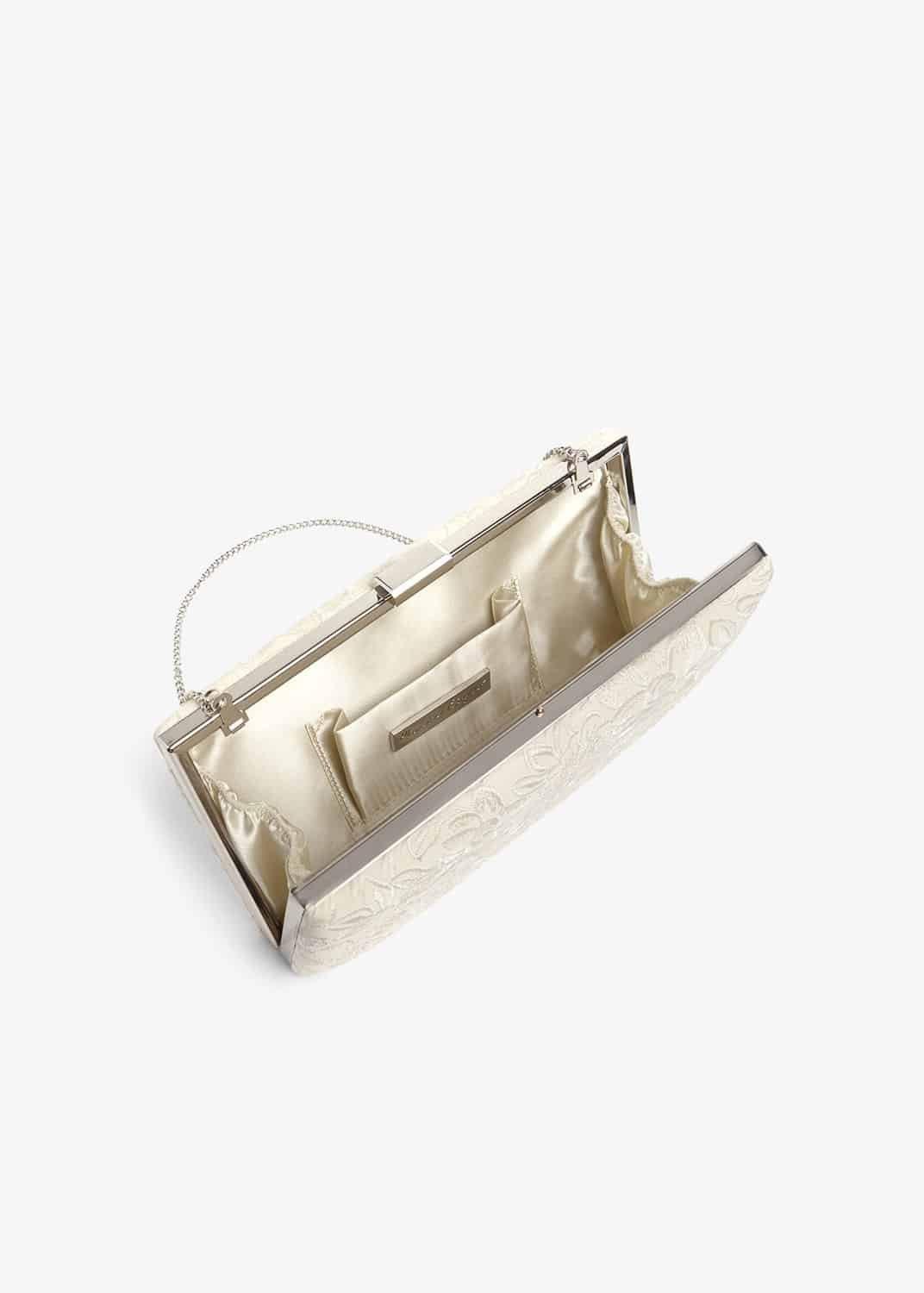Ceri Embroidered Lace Clutch Bag